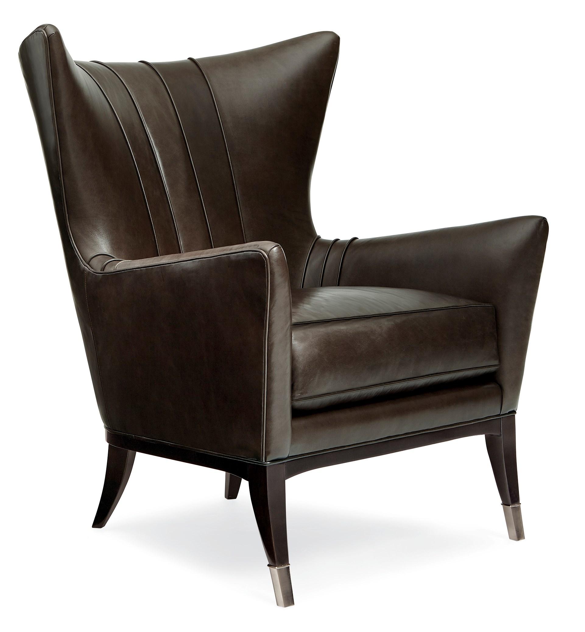 

    
Soft Touchable Chocolate Leather Accent Chair SO WELT DONE by Caracole
