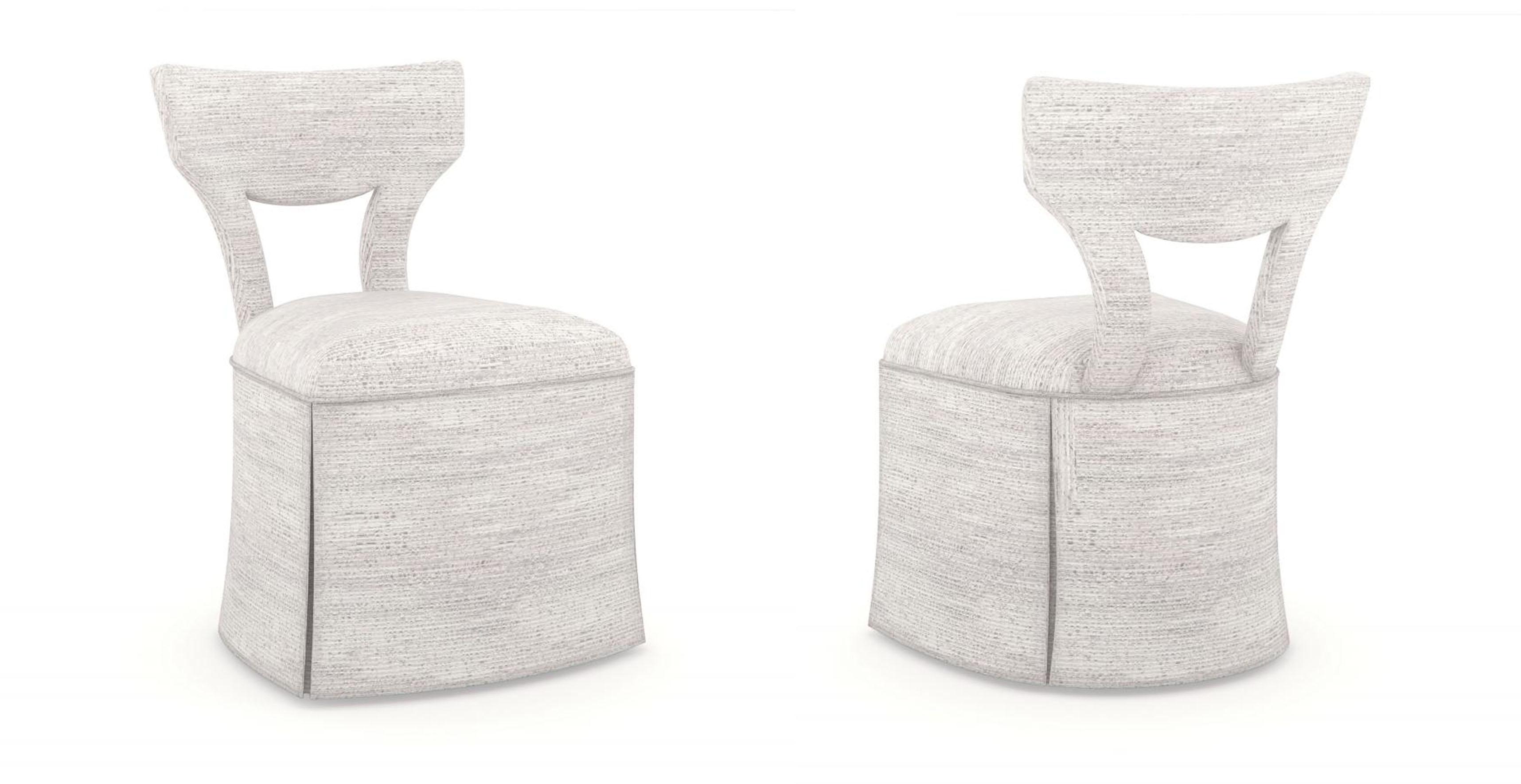 

    
Softly Textured Performance Fabric Accent Chair Set 2Pcs YOU MOVE ME by Caracole
