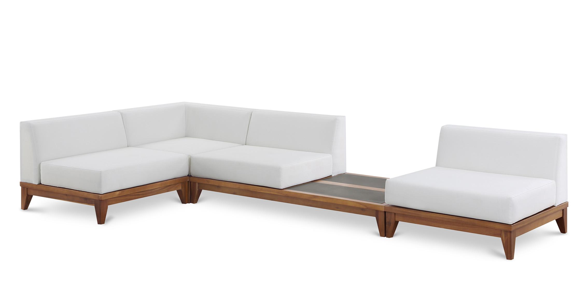 Meridian Furniture RIO 389White-Sec4B Patio Modular Sectional
