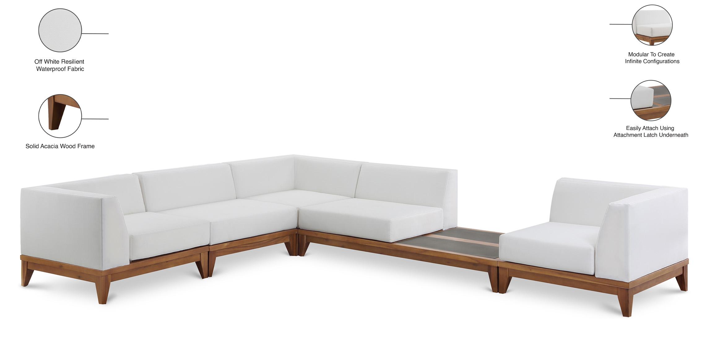 

    
Meridian Furniture RIO 389White-Sec5A Patio Modular Sectional Off-White/Brown 389White-Sec5A
