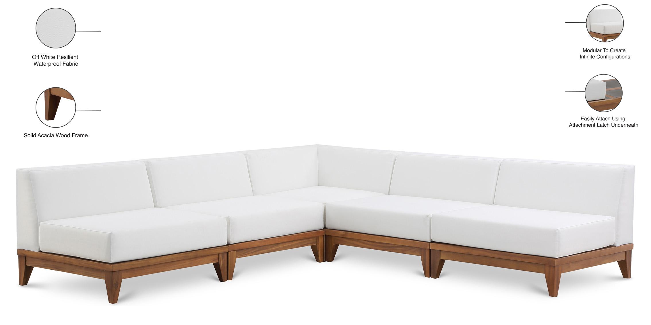 

    
Meridian Furniture RIO 389White-Sec5B Patio Modular Sectional Off-White/Brown 389White-Sec5B

