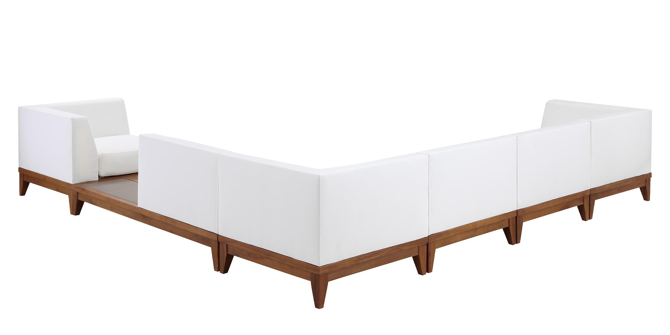 

        
Meridian Furniture RIO 389White-Sec6B Patio Modular Sectional Off-White/Brown Fabric 094308257709
