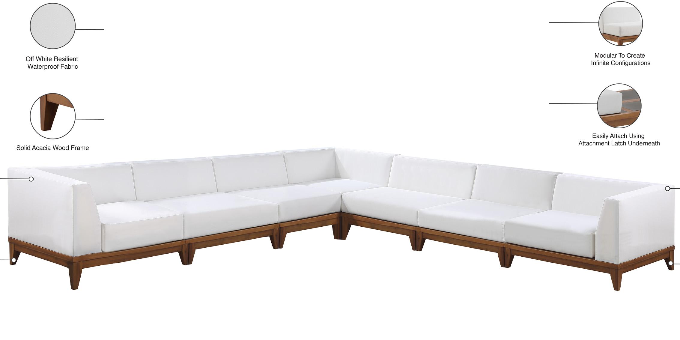 

    
Meridian Furniture RIO 389White-Sec7A Patio Modular Sectional Off-White/Brown 389White-Sec7A
