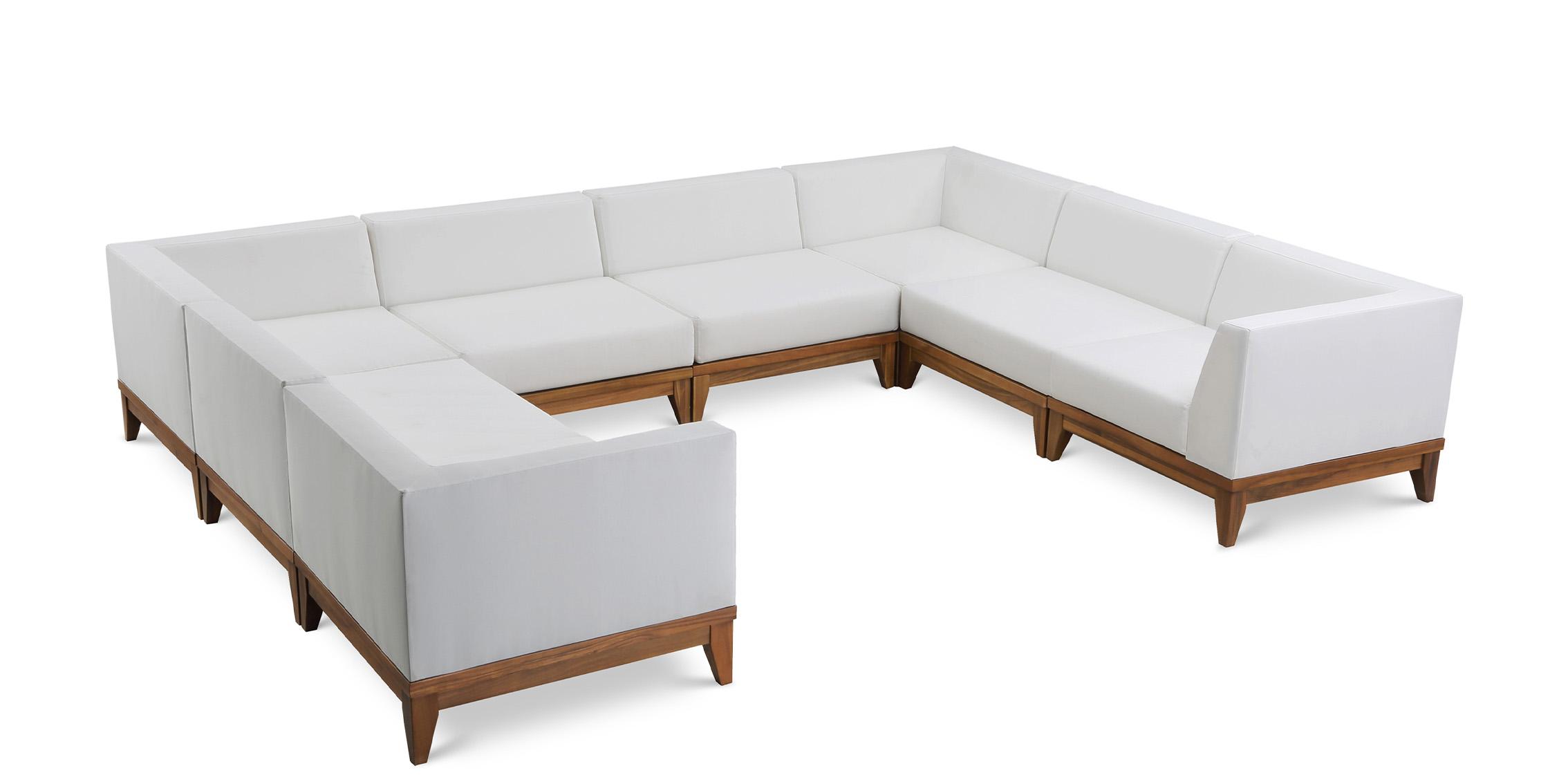 Meridian Furniture RIO 389White-Sec8A Patio Modular Sectional