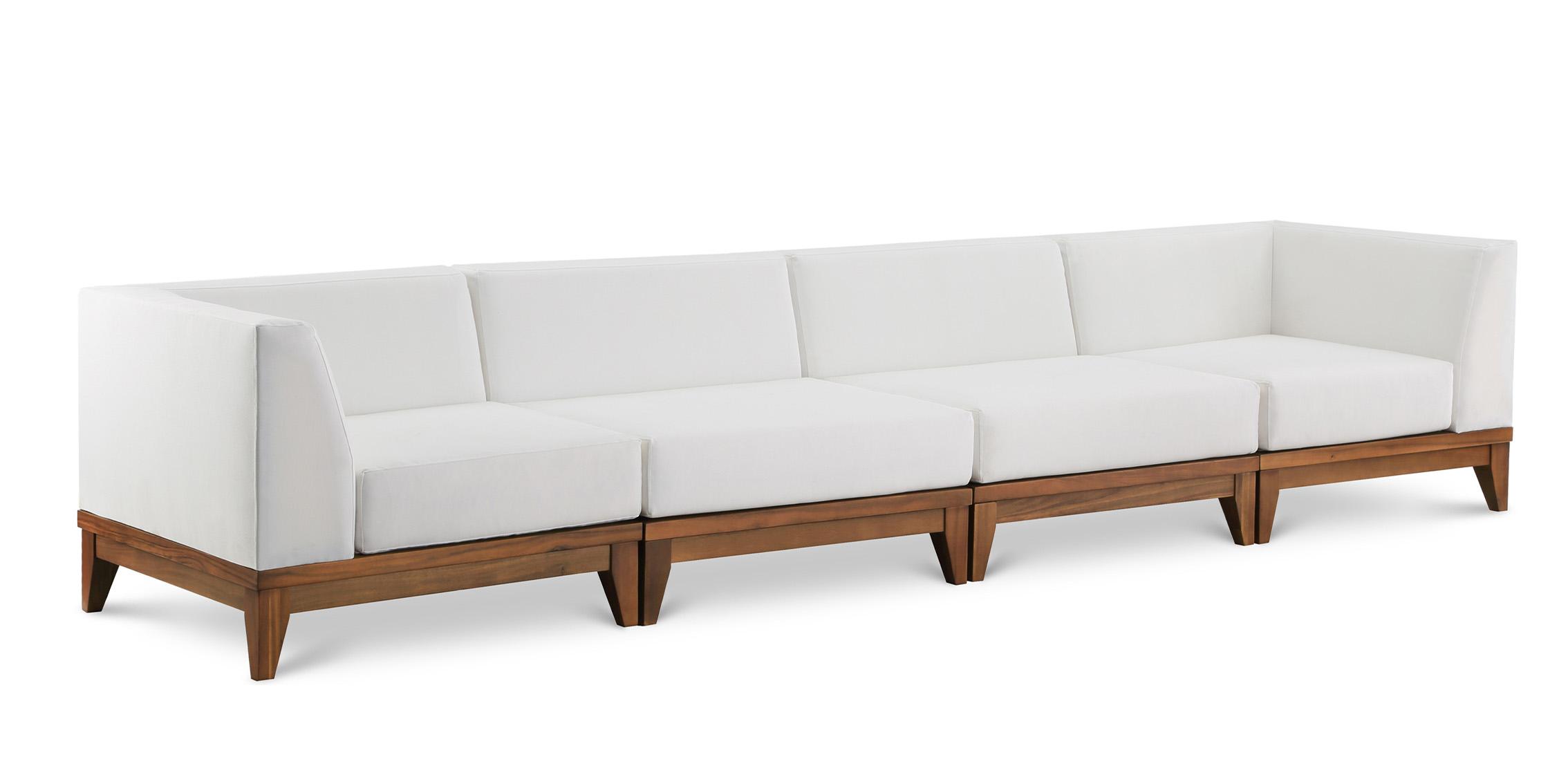 

    
Solid Acacia Outdoor Patio Modular Sofa RIO 389White-S131 Meridian Modern
