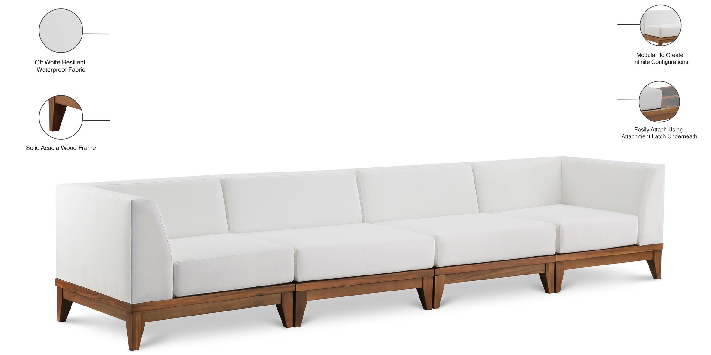 

        
Meridian Furniture RIO 389White-S131 Patio Moular Sofa Off-White/Brown Fabric 094308257594
