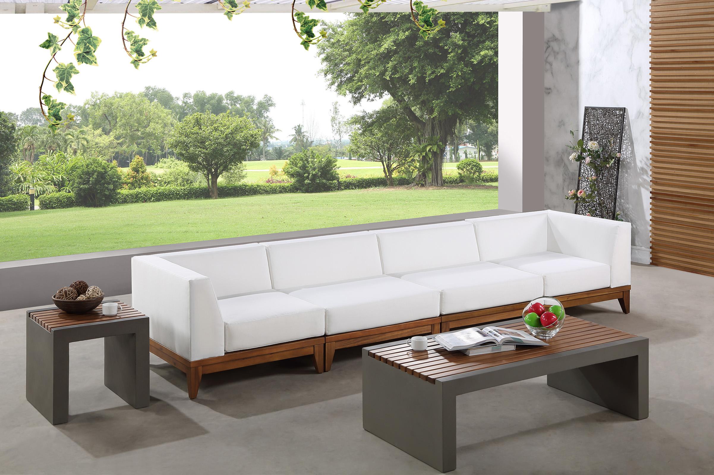 

    
Solid Acacia Outdoor Patio Modular Sofa RIO 389White-S131 Meridian Modern
