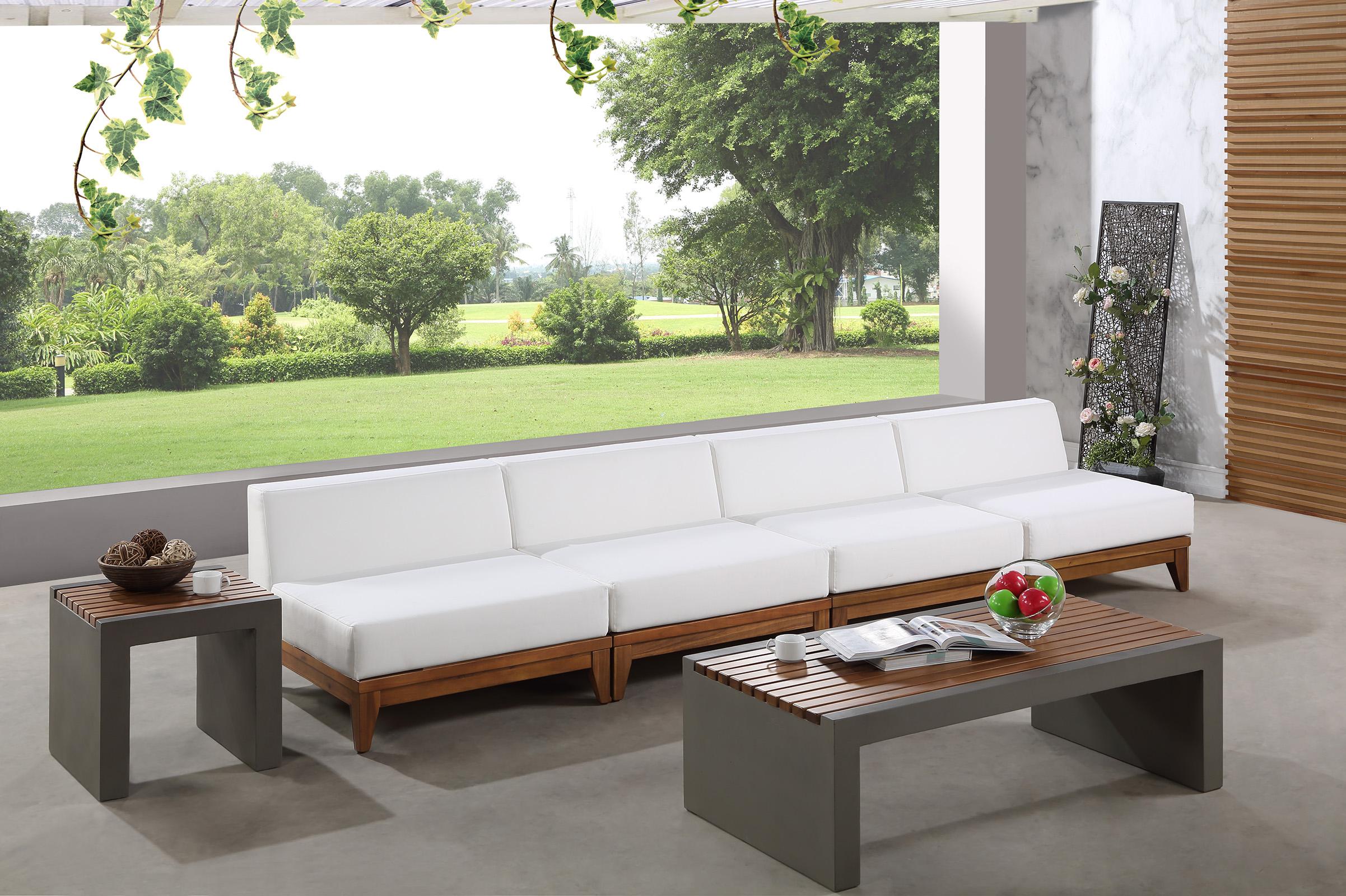 

    
Solid Acacia Outdoor Patio Modular Sofa RIO 389White-S138 Meridian Modern
