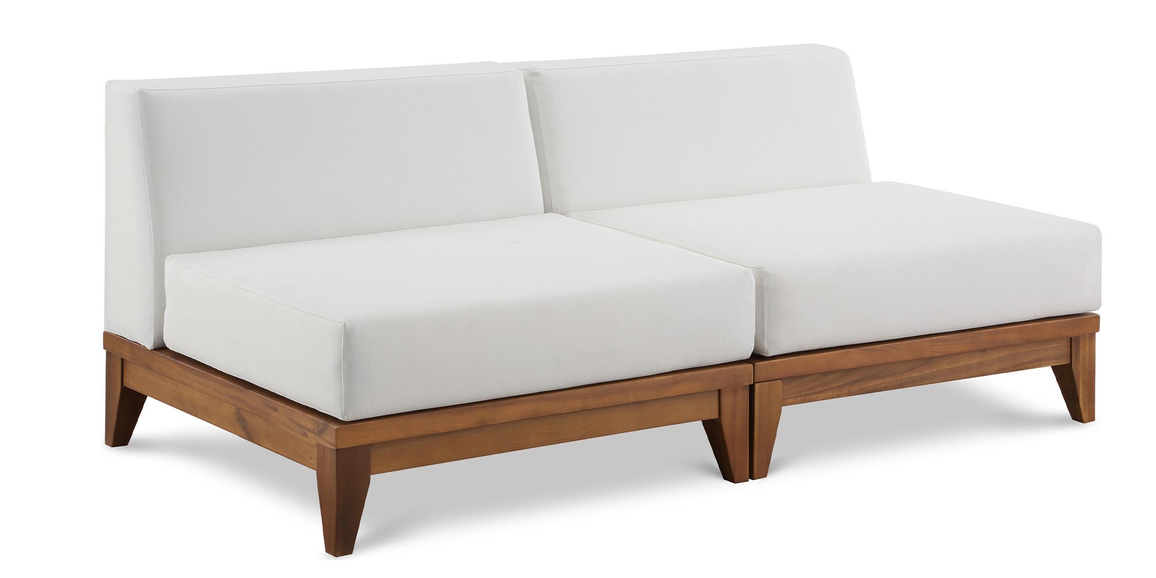 

    
Solid Acacia Outdoor Patio Modular Sofa RIO 389White-S70 Meridian Modern
