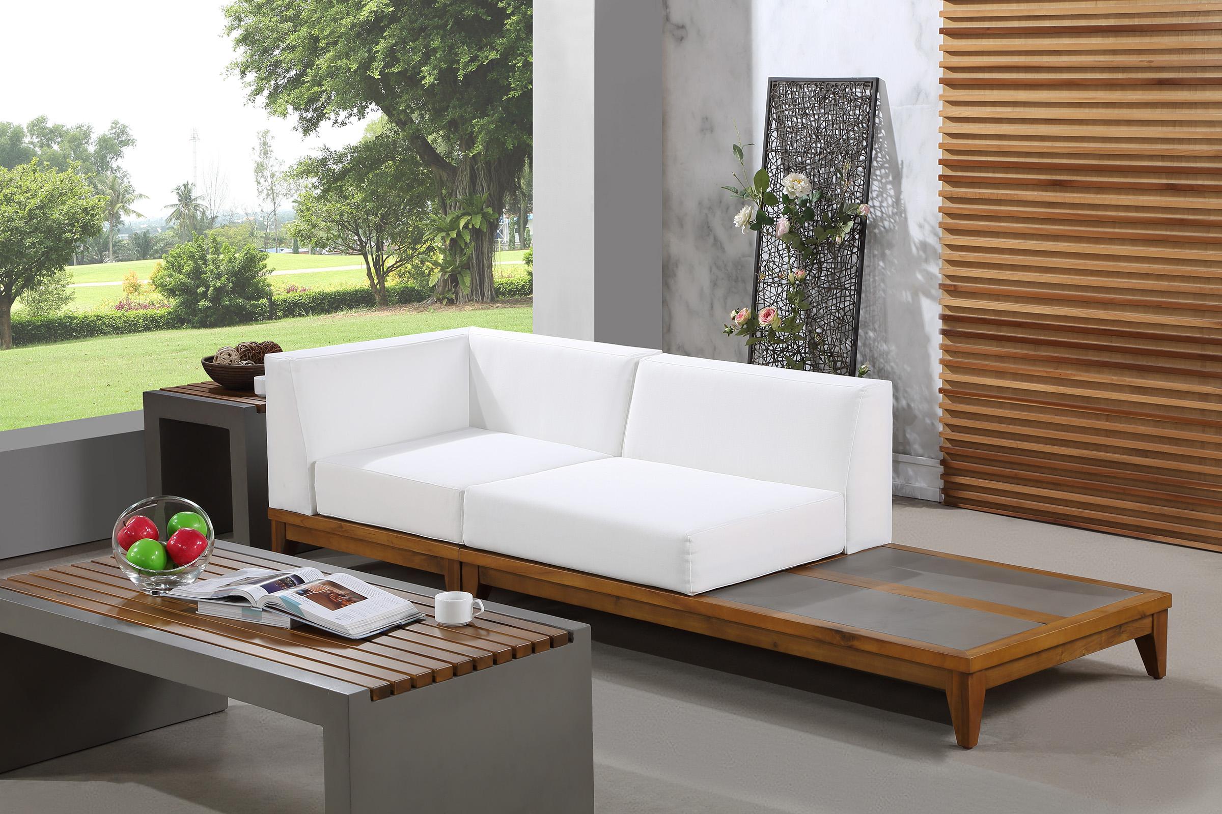 

    
Solid Acacia Outdoor Patio Modular Sofa RIO 389White-S94 Meridian Modern
