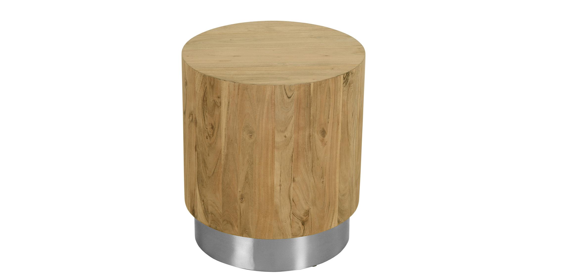 

    
 Shop  Solid Acacia Wood & Chrome Round Coffee Table Set 2 ACACIA 247 Meridian Modern
