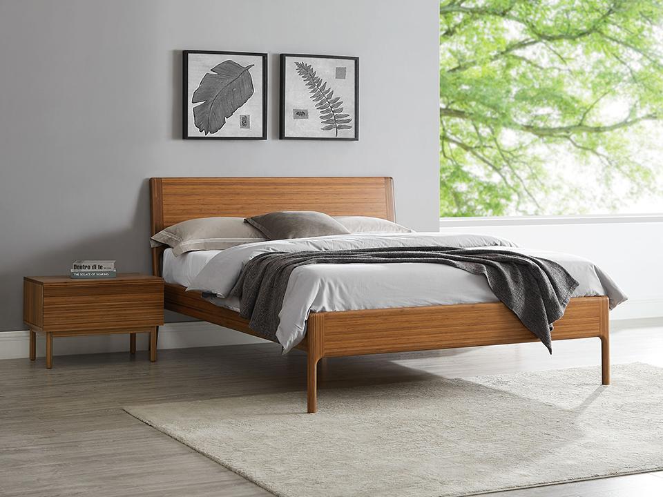 

    
Solid Amber Bamboo King Platform Bedroom Set 3Pcs Modern Ventura by Greenington

