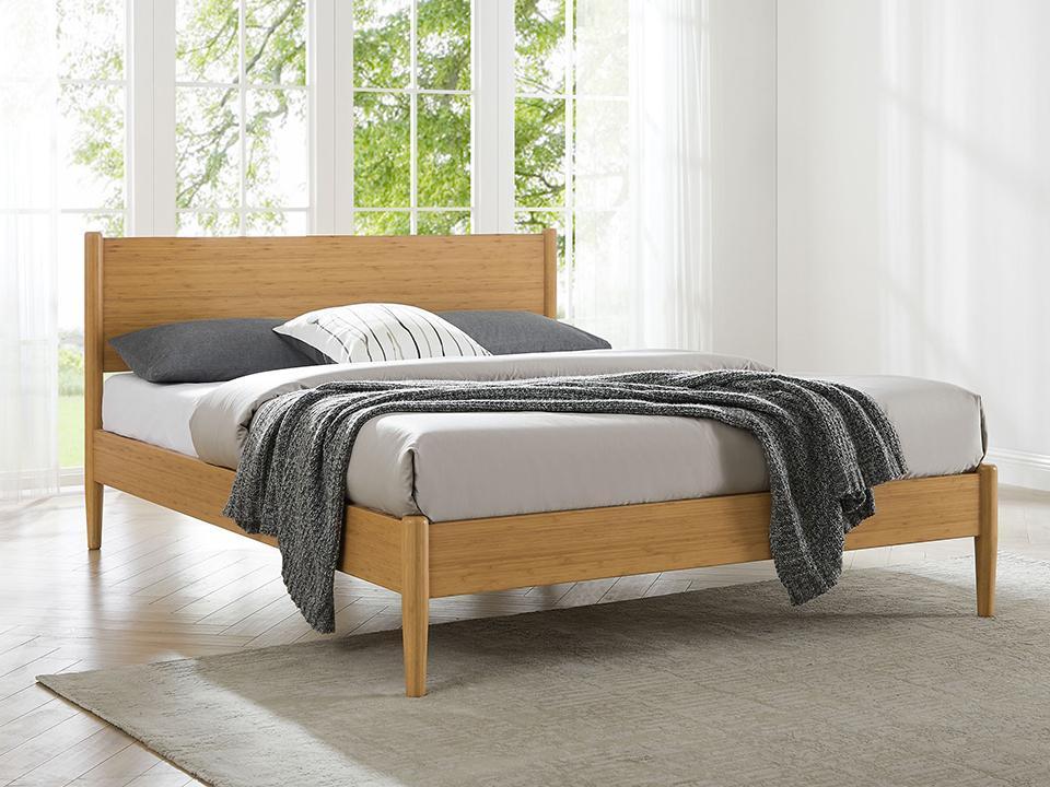

    
Solid Caramelized Bamboo King Platform Bed Modern Ria by Greenington
