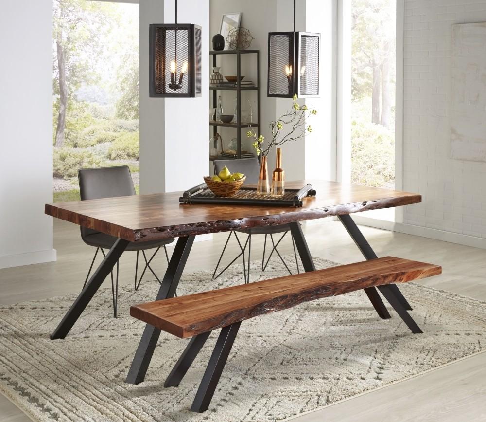 Modern Dining Table Set REESE 3A69615-2PC in Natural 
