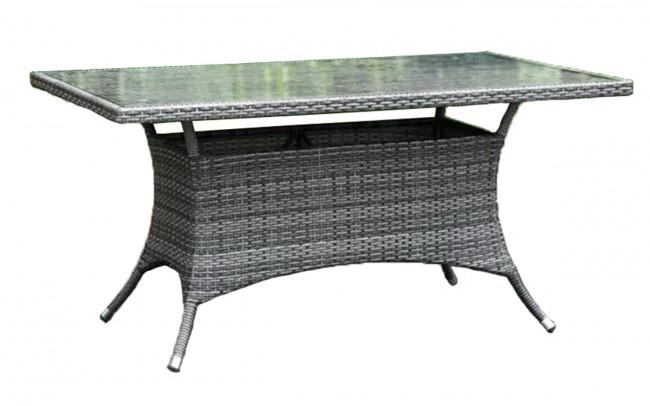 Contemporary Outdoor Dining Table Spectrum 890-1399-GRY-RT in Gray 