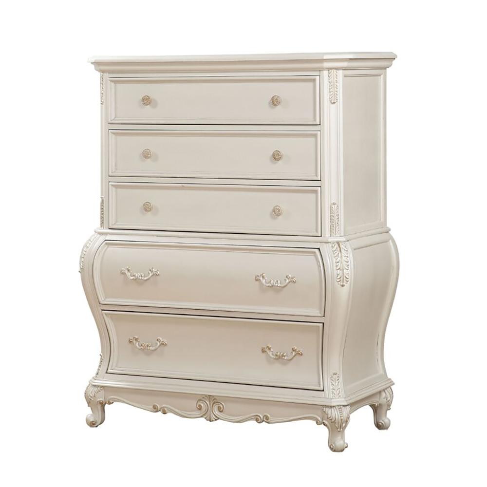 Classic, Traditional Bachelor Chest SKU: W002967430 SKU: W002967430 in Gold, White, Pearl 