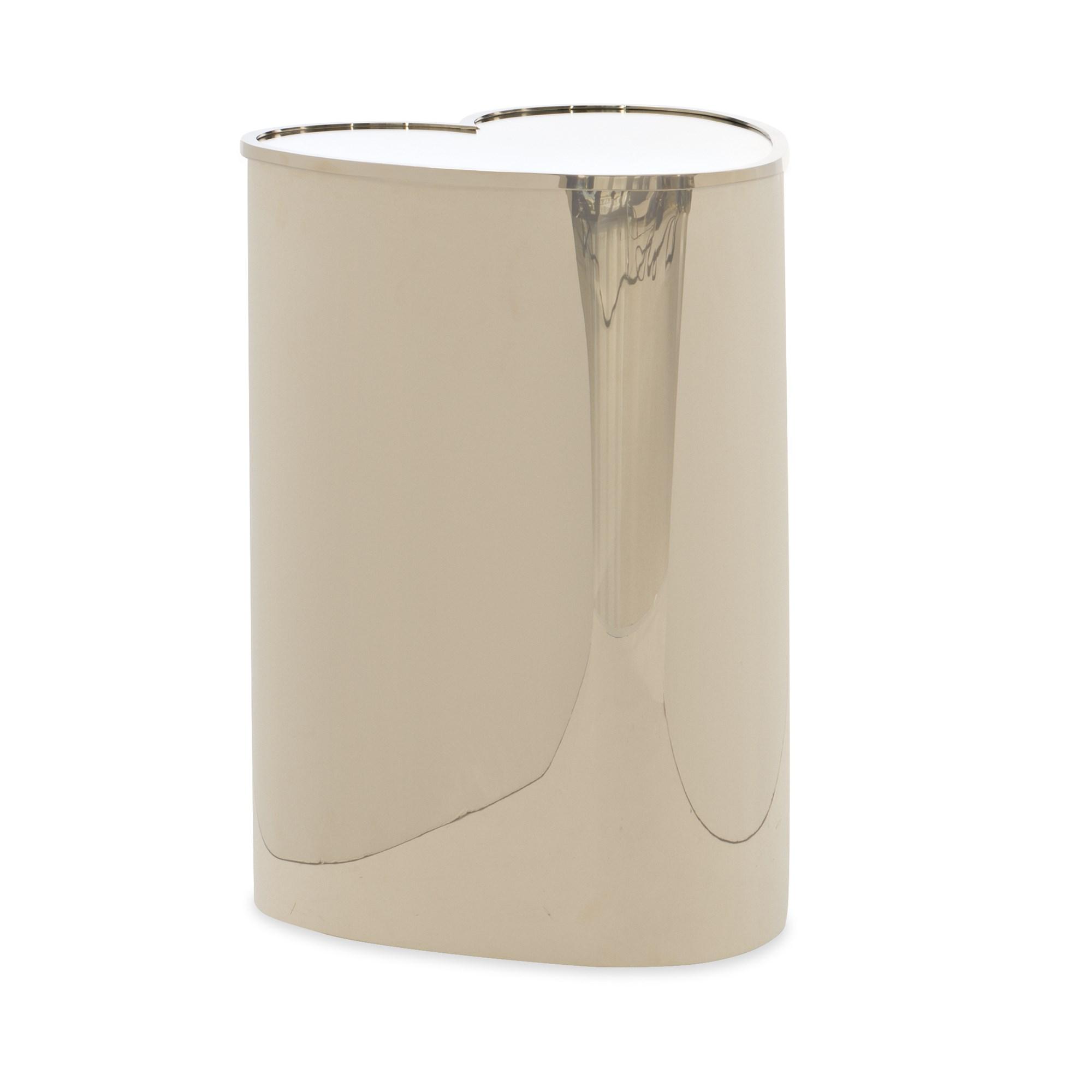 Contemporary End Table PLACES OF THE HEART CLA-419-412 in Metallic, Gold 