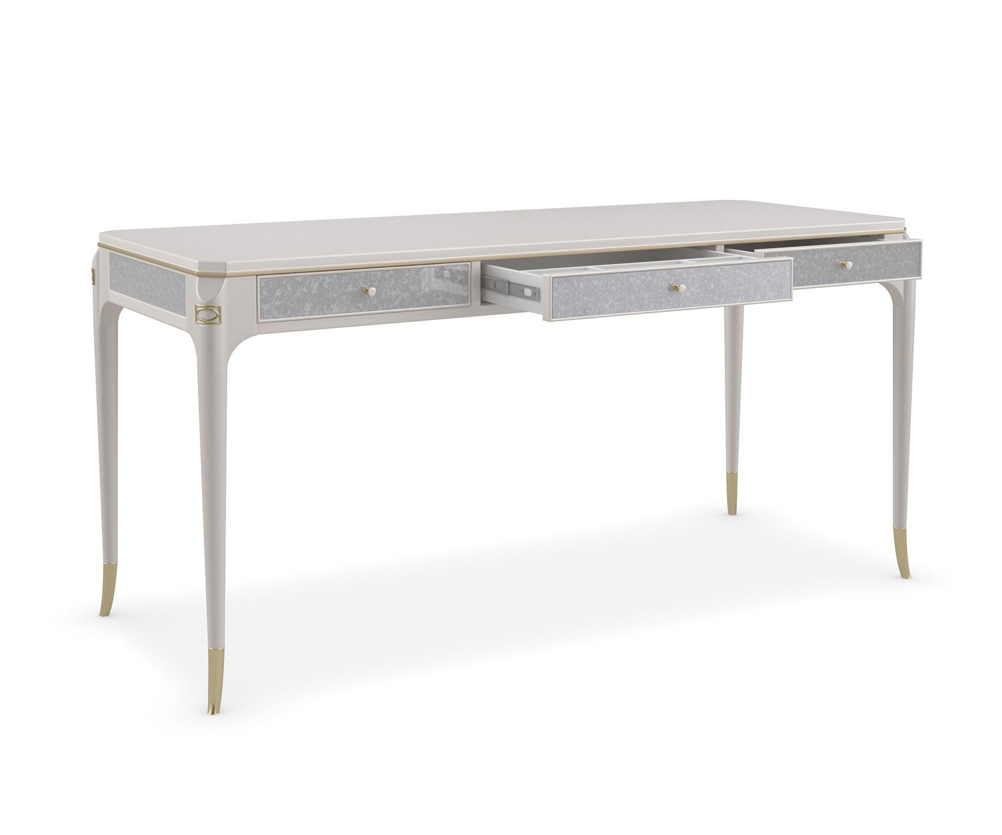 

    
Stardust & Platinum Finish Console Table SINCERELY YOURS by Caracole
