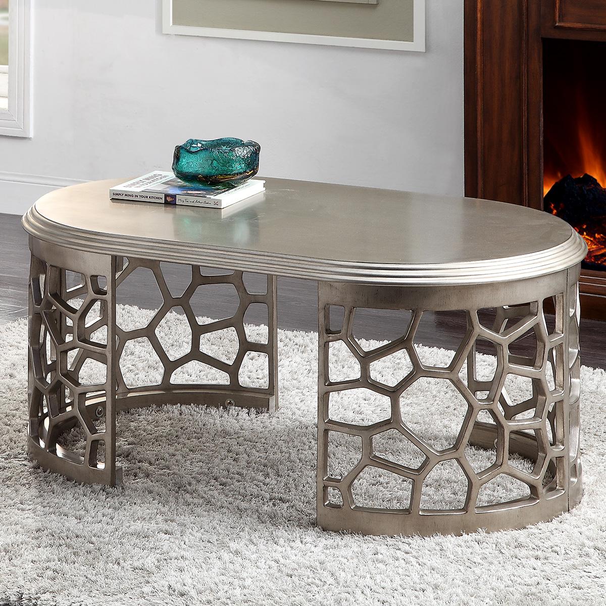 

    
Steel Grey Coffee Table Set 3Pcs Contemporary Homey Design HD-8912S
