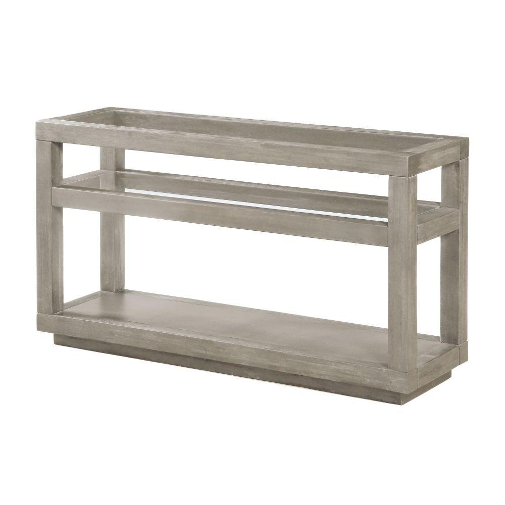 

    
Mineral Gray Console w/ Glass Top and 2 Shelves OXFORD by Modus Furniture
