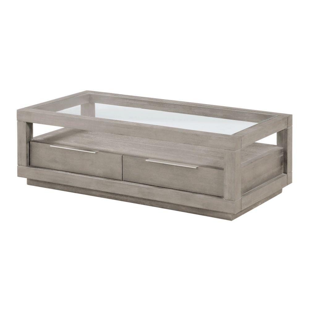 Contemporary Coffee Table OXFORD AZBX21 in Light Gray, Stone 
