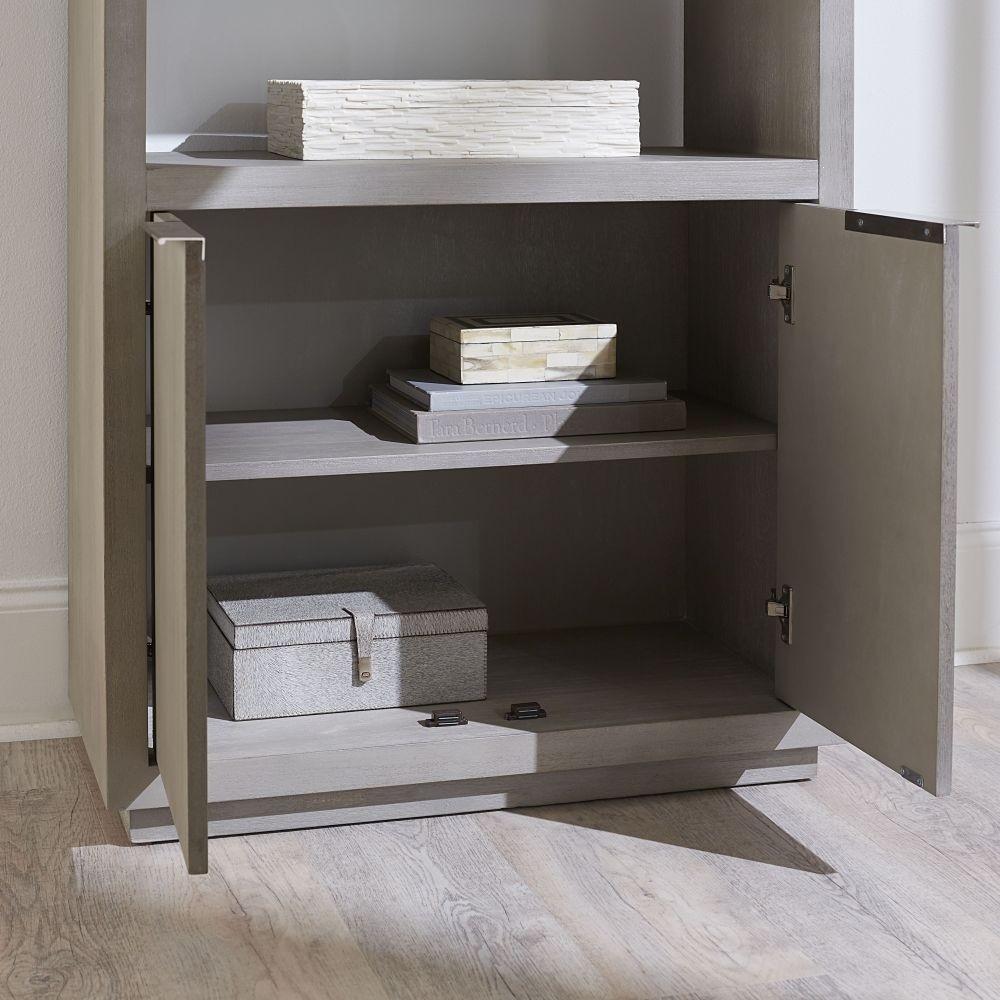 

    
Mineral Gray Bookshelf Solid Acacia OXFORD by Modus Furniture
