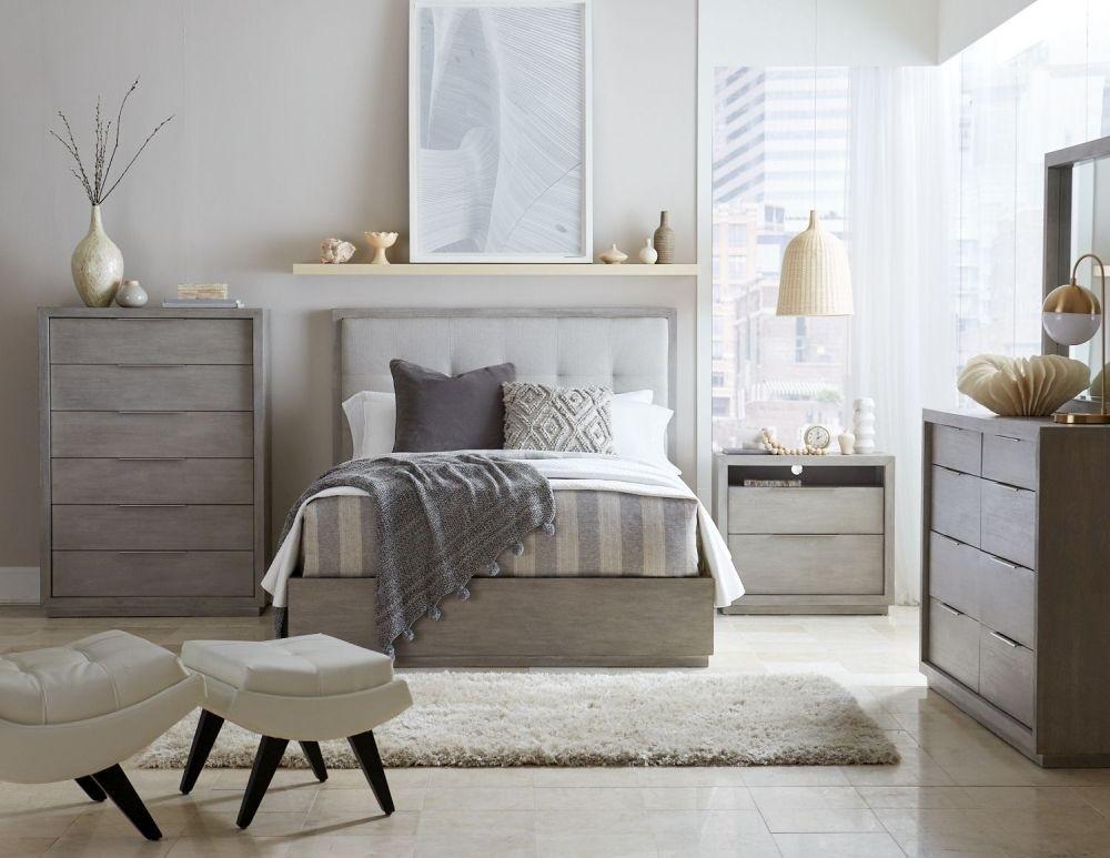 

    
Mineral Gray King PLATFORM Bedroom Set 3Pcs OXFORD by Modus Furniture

