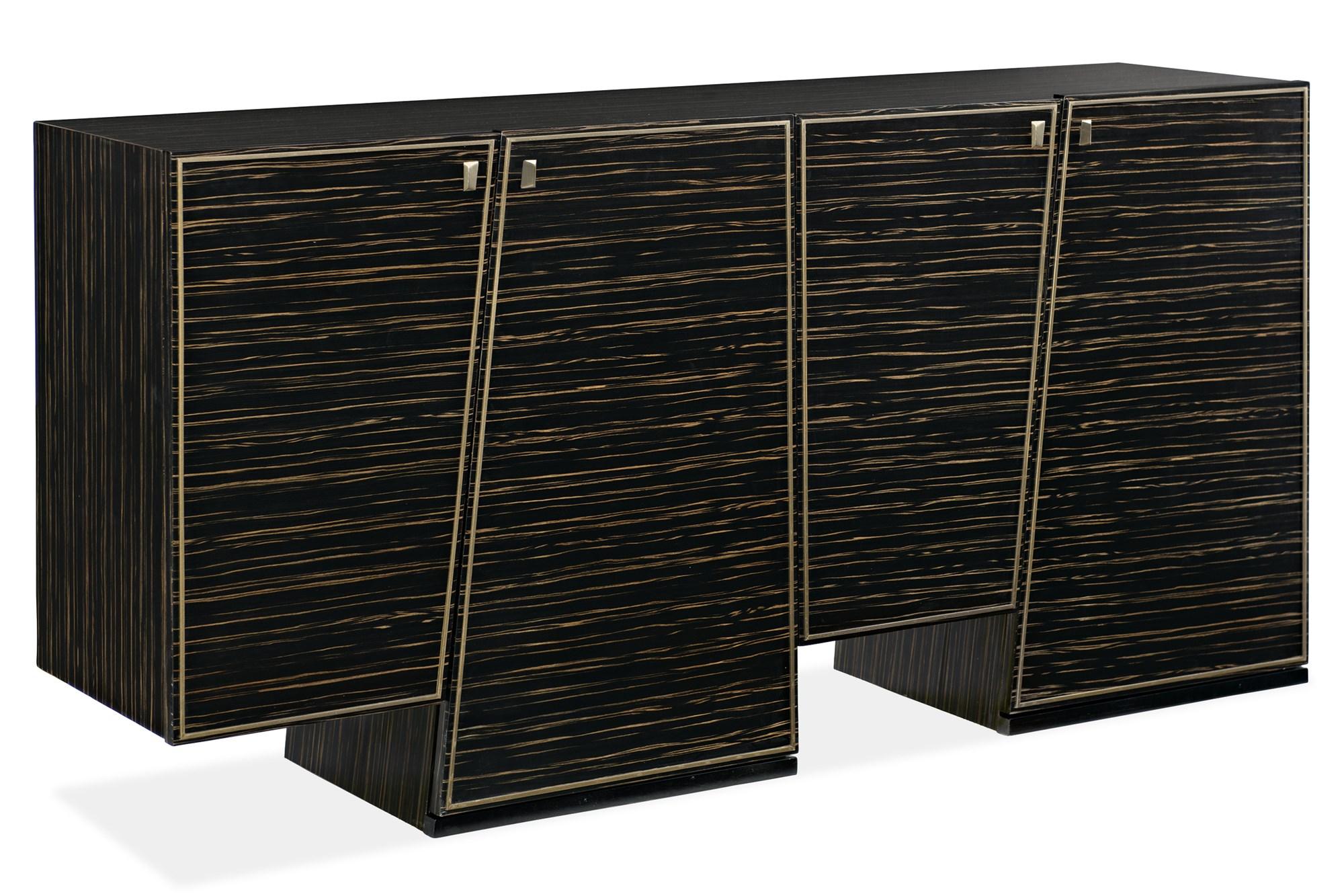 

    
Striated Ebony W/ Lucent Bronze Metallic Paint EDGE CREDENZA by Caracole
