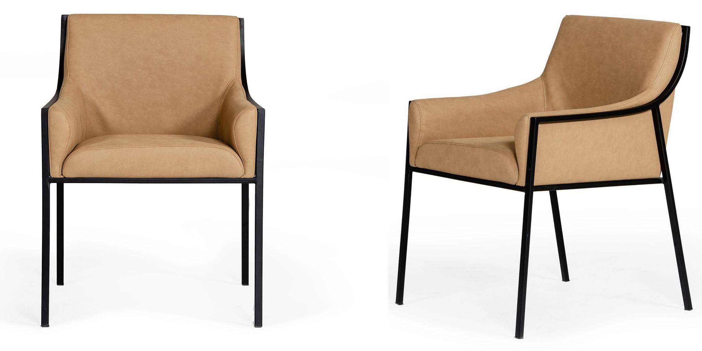 

    
Suede Tan Dining Chair Set 2Pcs Modrest Raul VIG Modern Contemporary
