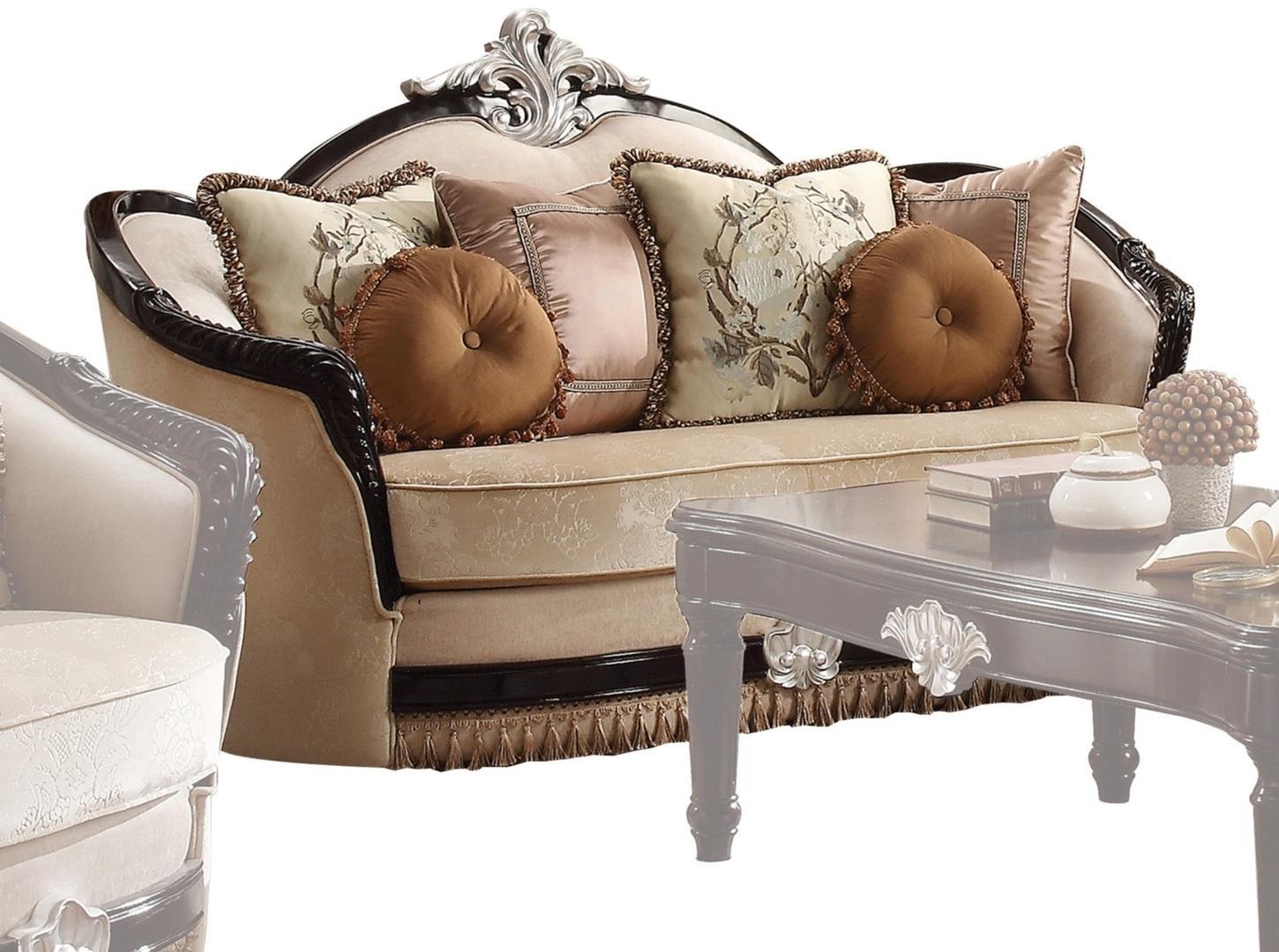 

    
Acme Furniture Ernestine-52110 Sofa Loveseat and Chair Set Brown/Beige Ernestine-52110-Set-3
