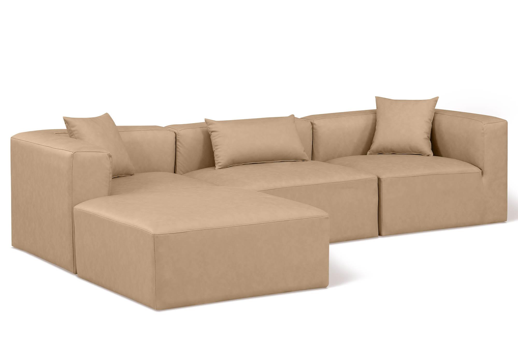 

    
Tan Faux Leather Modular Sectional CUBE 668Tan-Sec4A Meridian Contemporary
