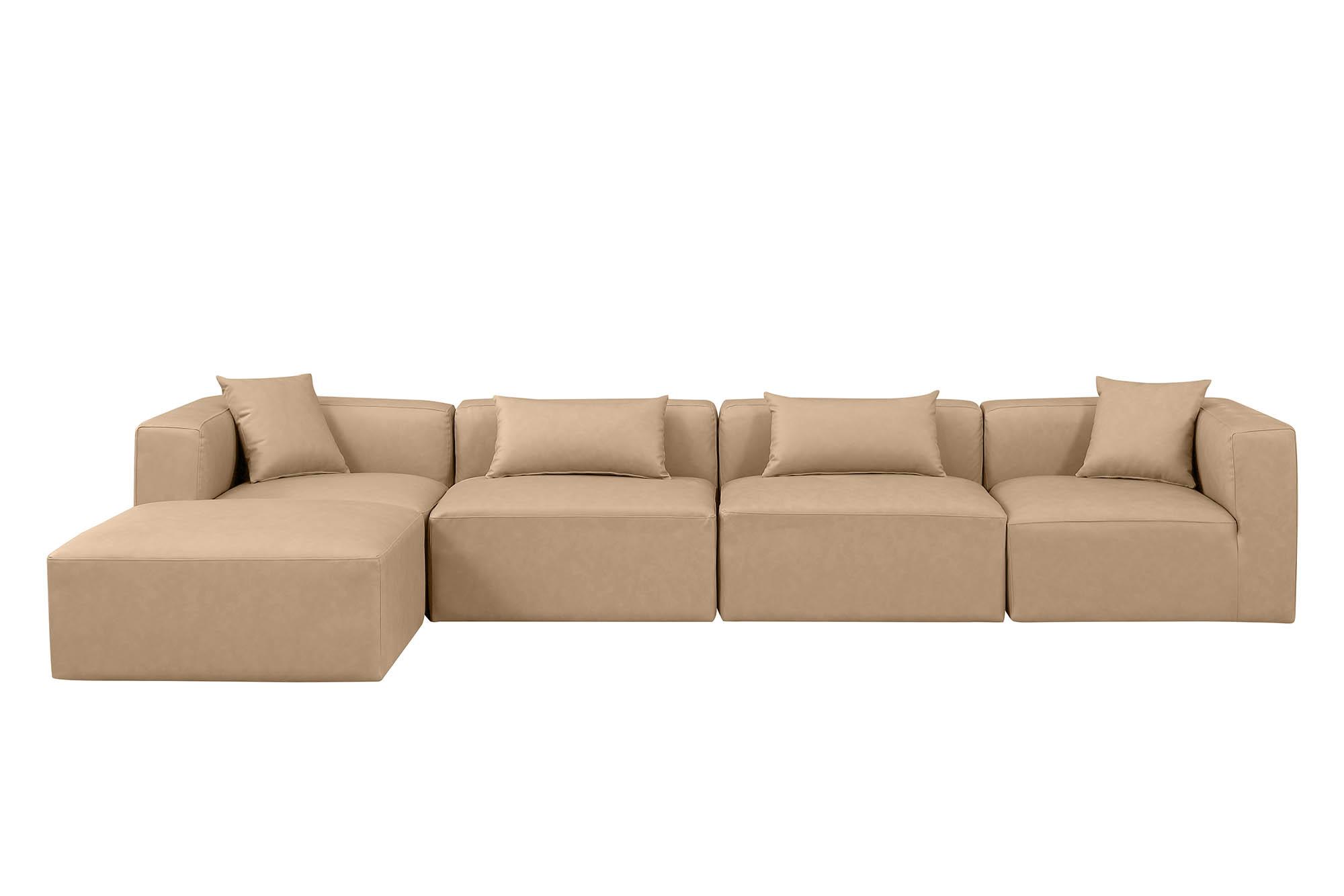 

        
Meridian Furniture CUBE 668Tan-Sec5A Modular Sectional Sofa Tan Faux Leather 094308317663
