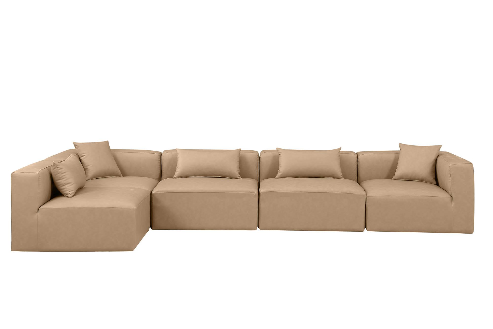 

        
Meridian Furniture CUBE 668Tan-Sec5D Modular Sectional Sofa Tan Faux Leather 094308317694
