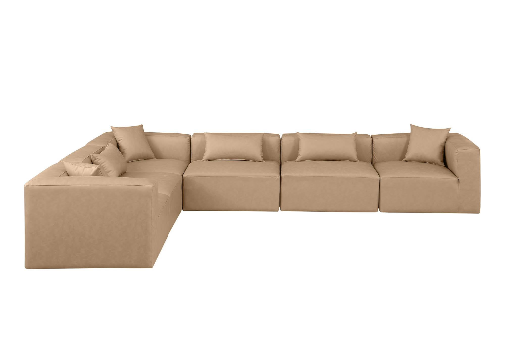 

        
Meridian Furniture CUBE 668Tan-Sec6A Modular Sectional Sofa Tan Faux Leather 094308317700

