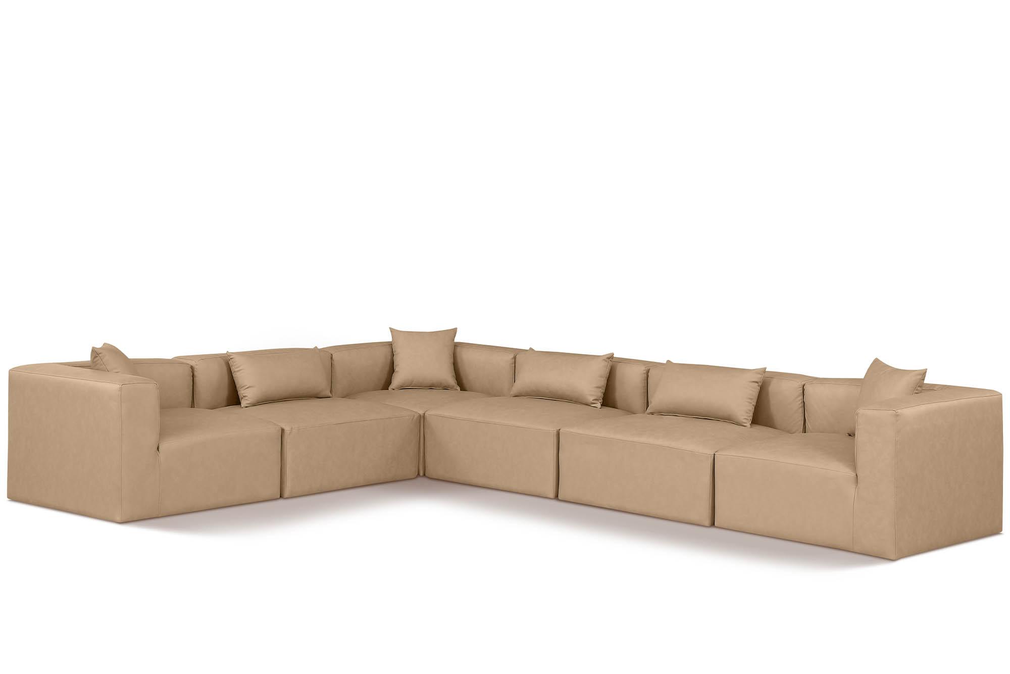 

    
Tan Faux Leather Modular Sectional CUBE 668Tan-Sec6A Meridian Contemporary
