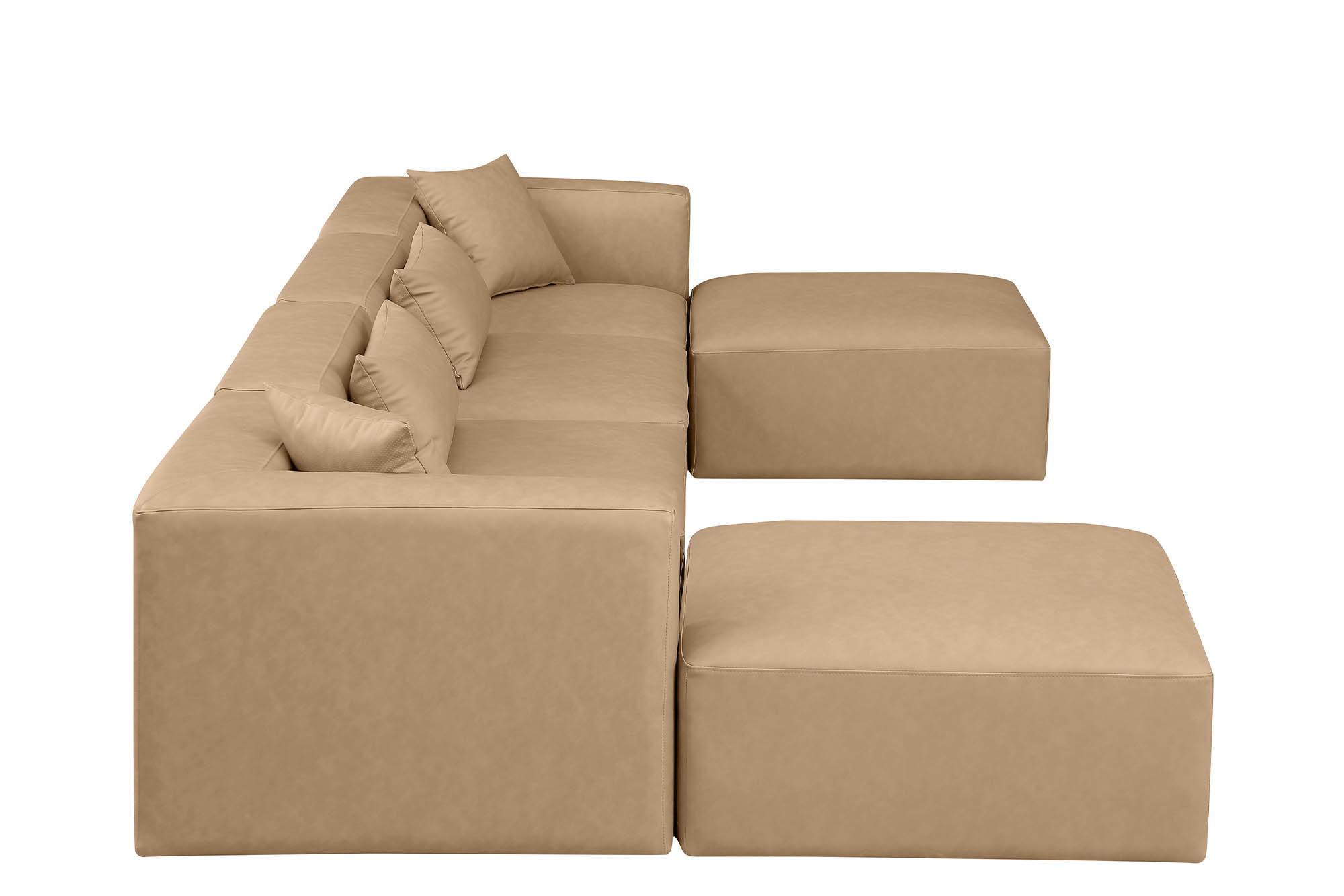 

        
Meridian Furniture CUBE 668Tan-Sec6B Modular Sectional Sofa Tan Faux Leather 094308317717
