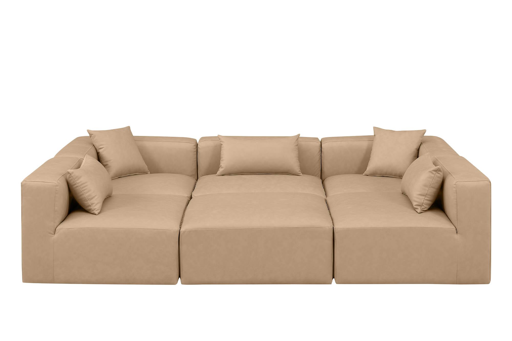 

        
Meridian Furniture CUBE 668Tan-Sec6C Modular Sectional Sofa Tan Faux Leather 094308317724
