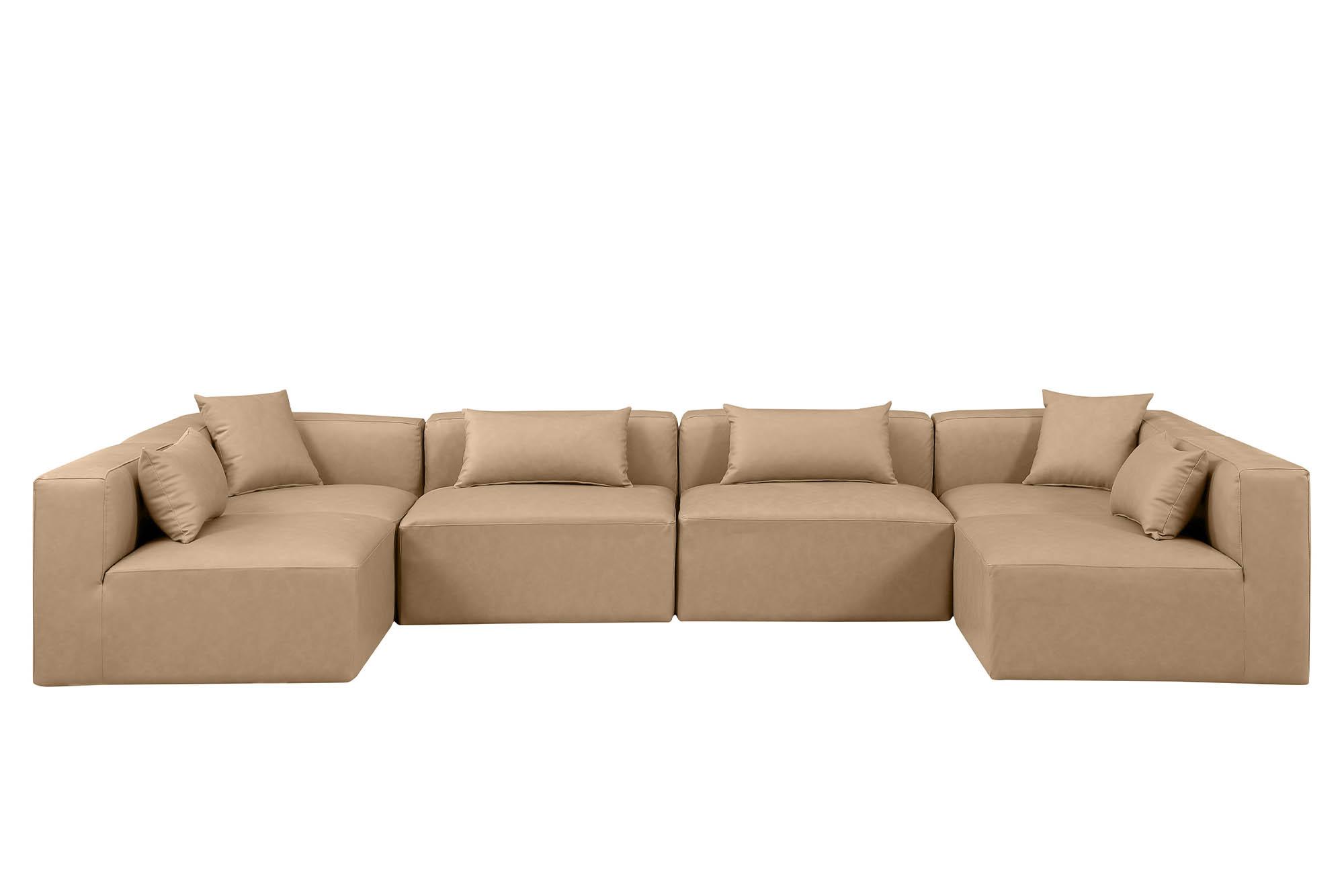 

        
Meridian Furniture CUBE 668Tan-Sec6D Modular Sectional Sofa Tan Faux Leather 094308317731
