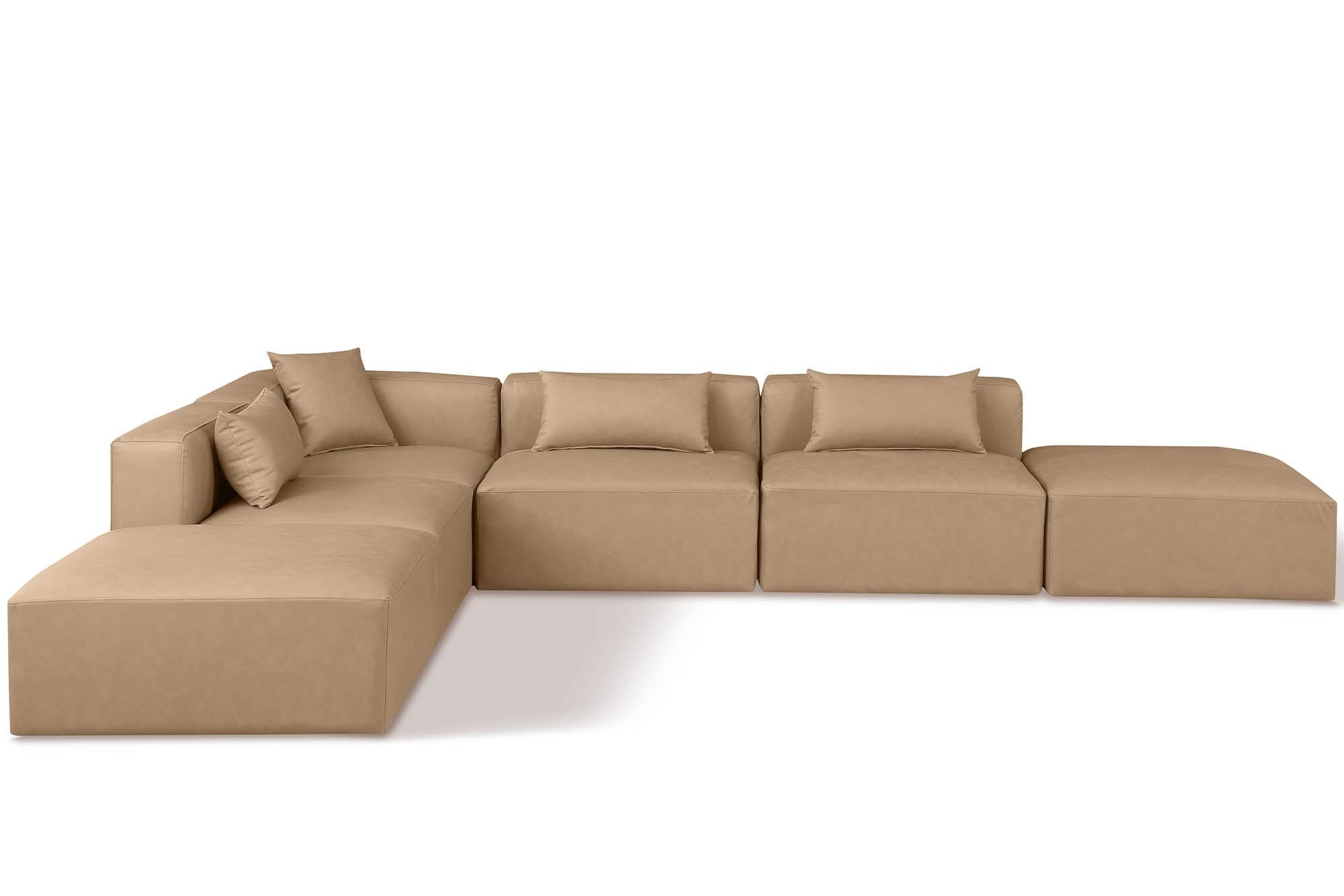 

        
Meridian Furniture CUBE 668Tan-Sec6E Modular Sectional Sofa Tan Faux Leather 094308317748
