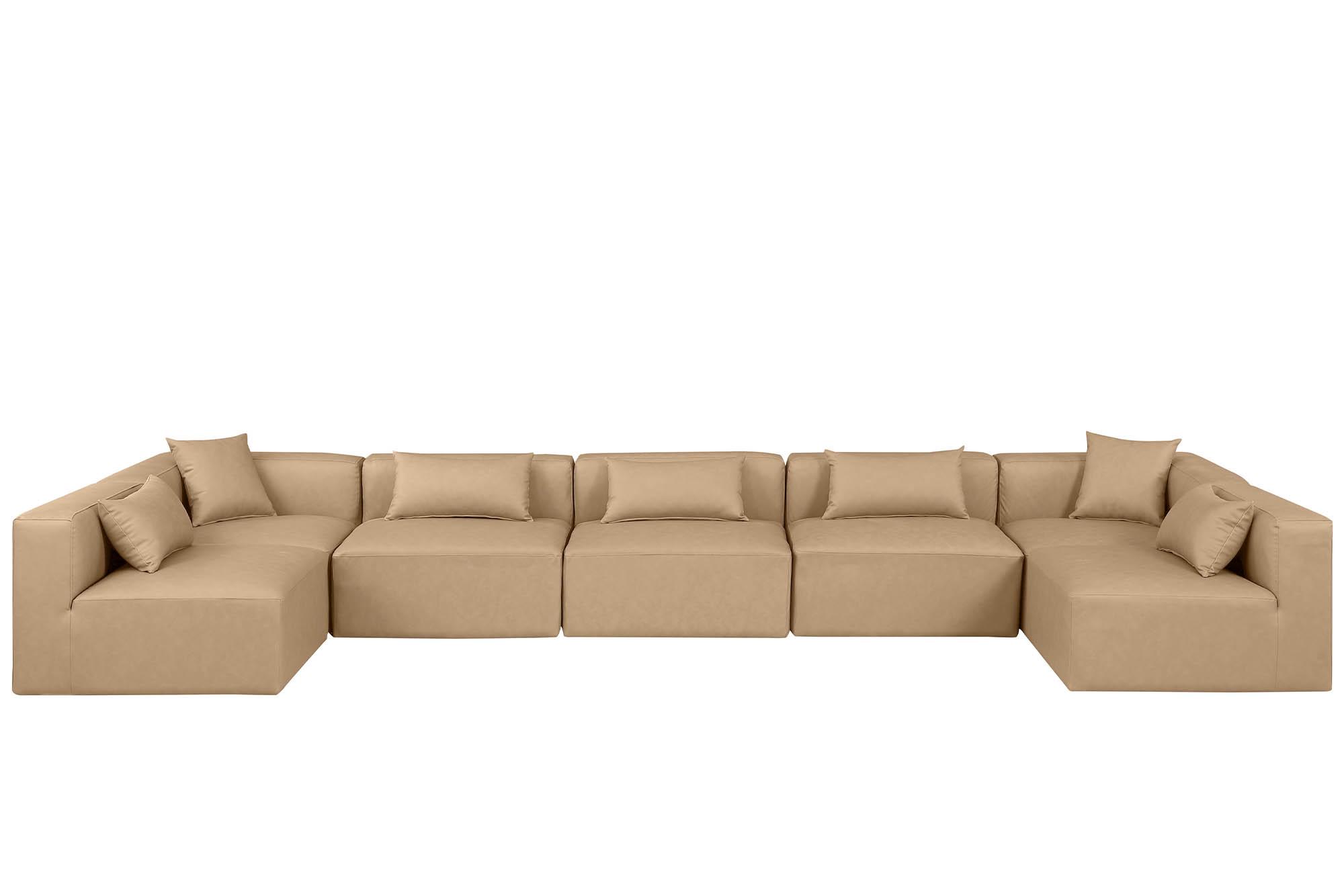 

        
Meridian Furniture CUBE 668Tan-Sec7B Modular Sectional Sofa Tan Faux Leather 094308317762
