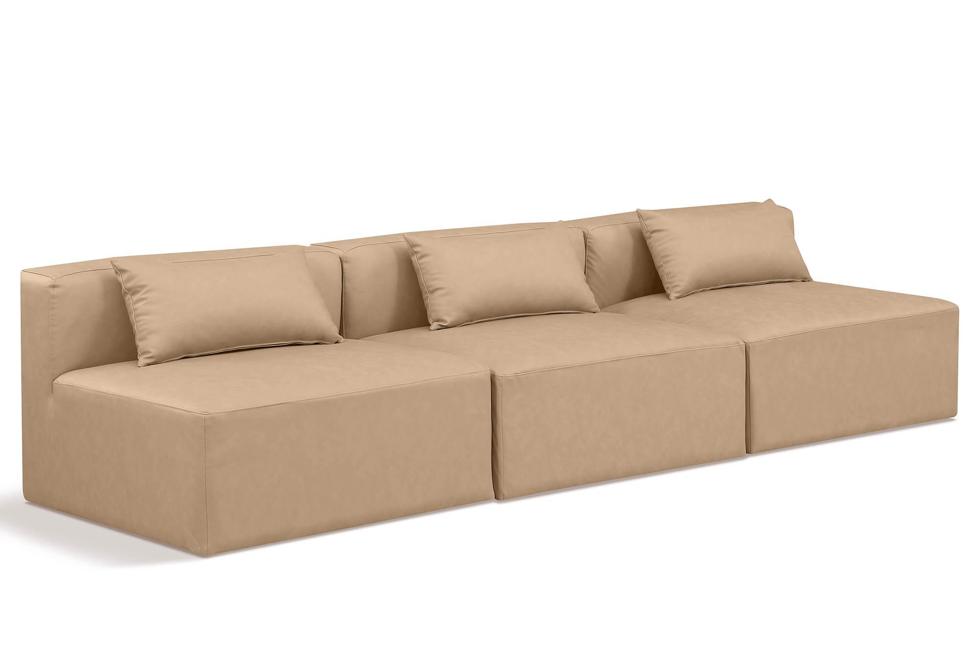 

    
Tan Faux Leather Modular Sofa CUBE 668Tan-S108A Meridian Contemporary
