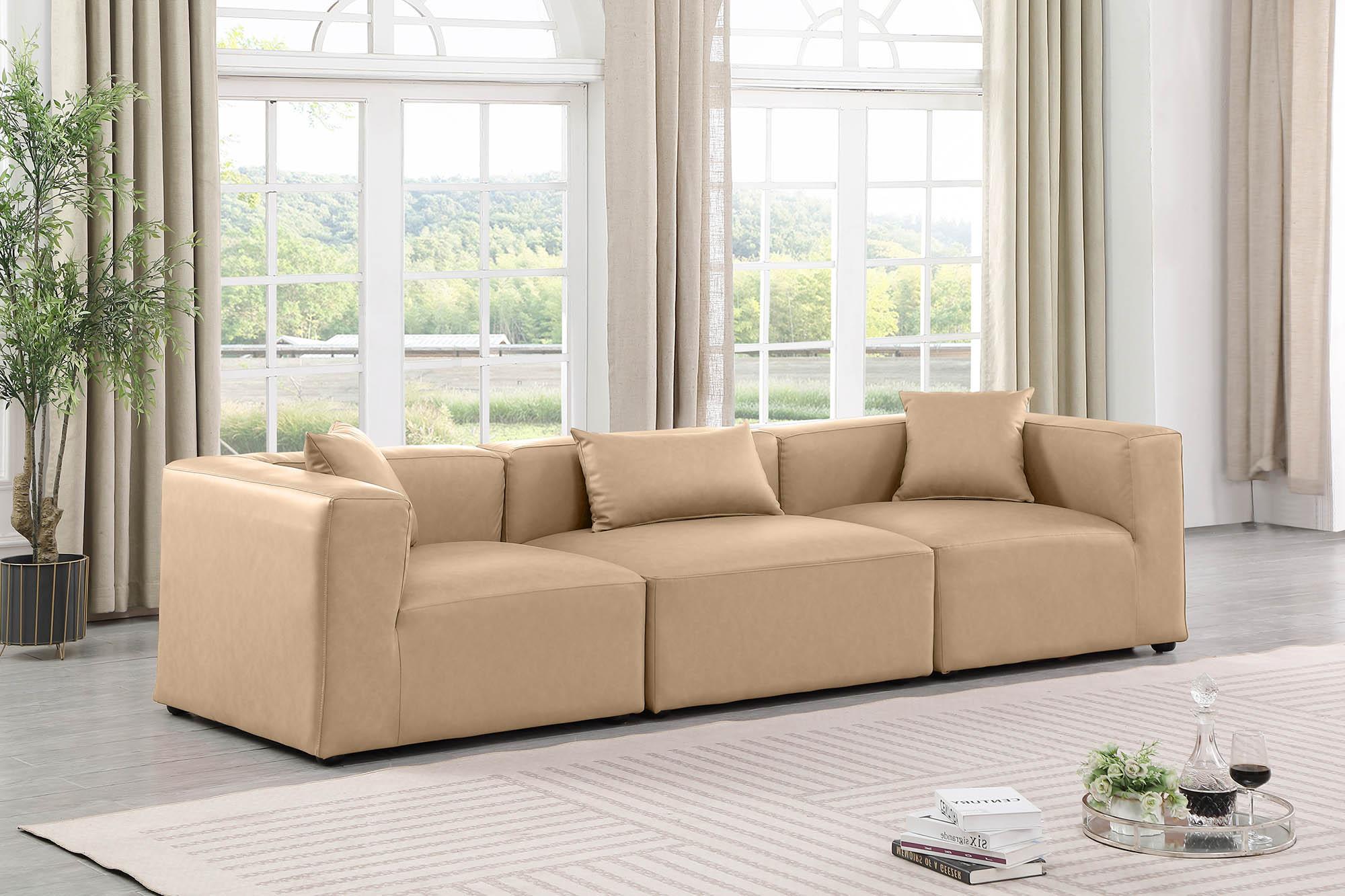 

    
Tan Faux Leather Modular Sofa CUBE 668Tan-S108B Meridian Contemporary
