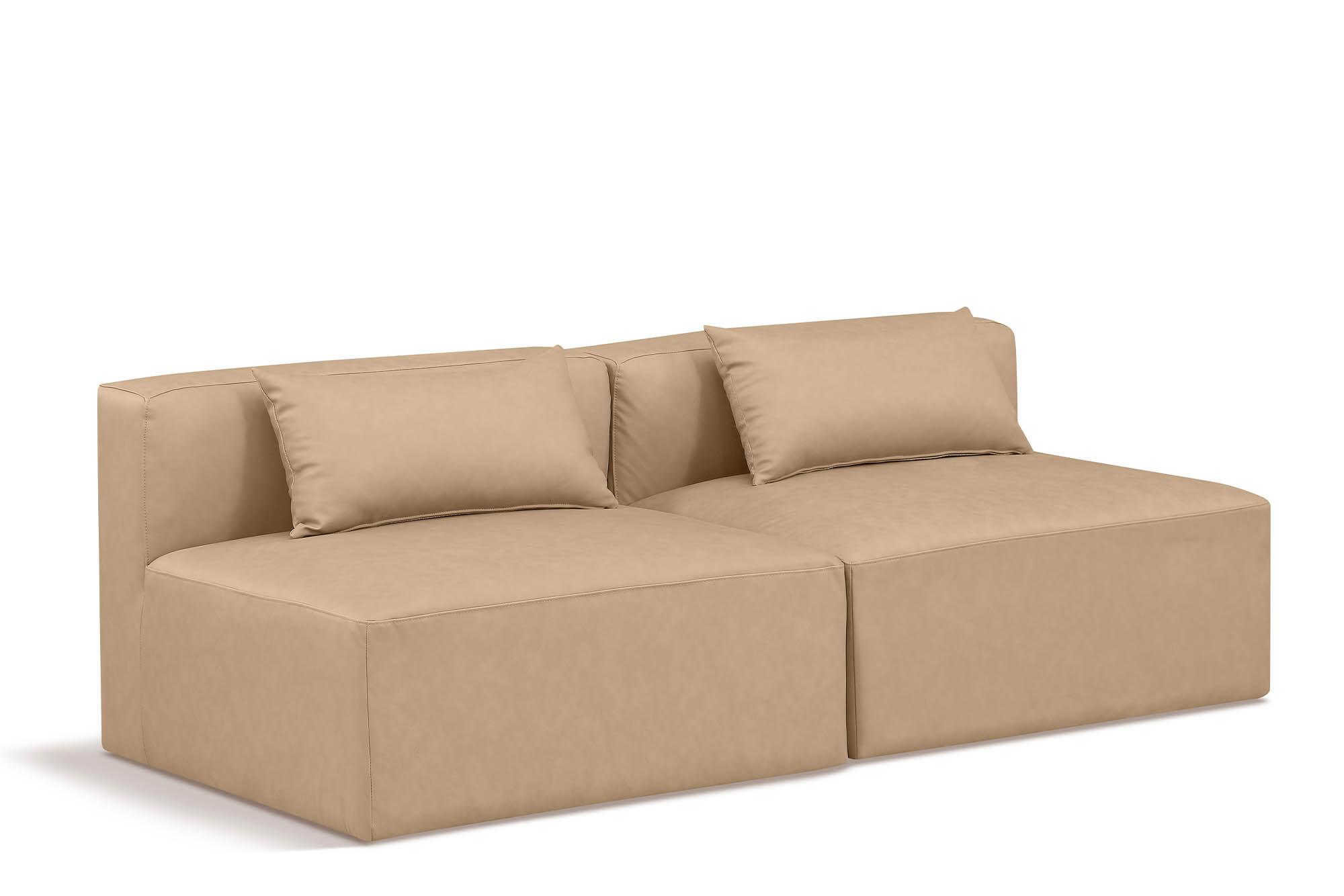 

    
Tan Faux Leather Modular Sofa CUBE 668Tan-S72A Meridian Contemporary

