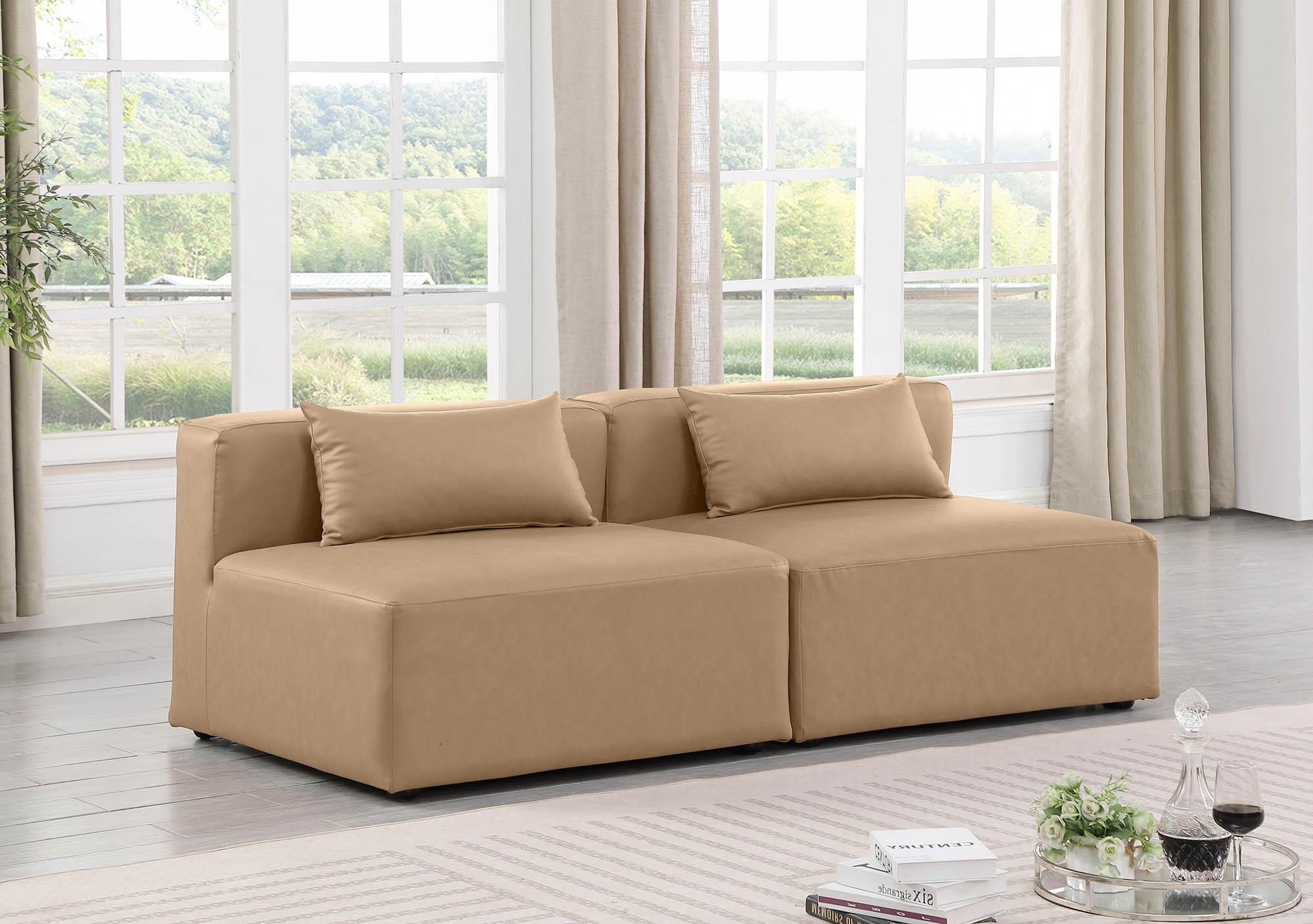 

    
Tan Faux Leather Modular Sofa CUBE 668Tan-S72A Meridian Contemporary
