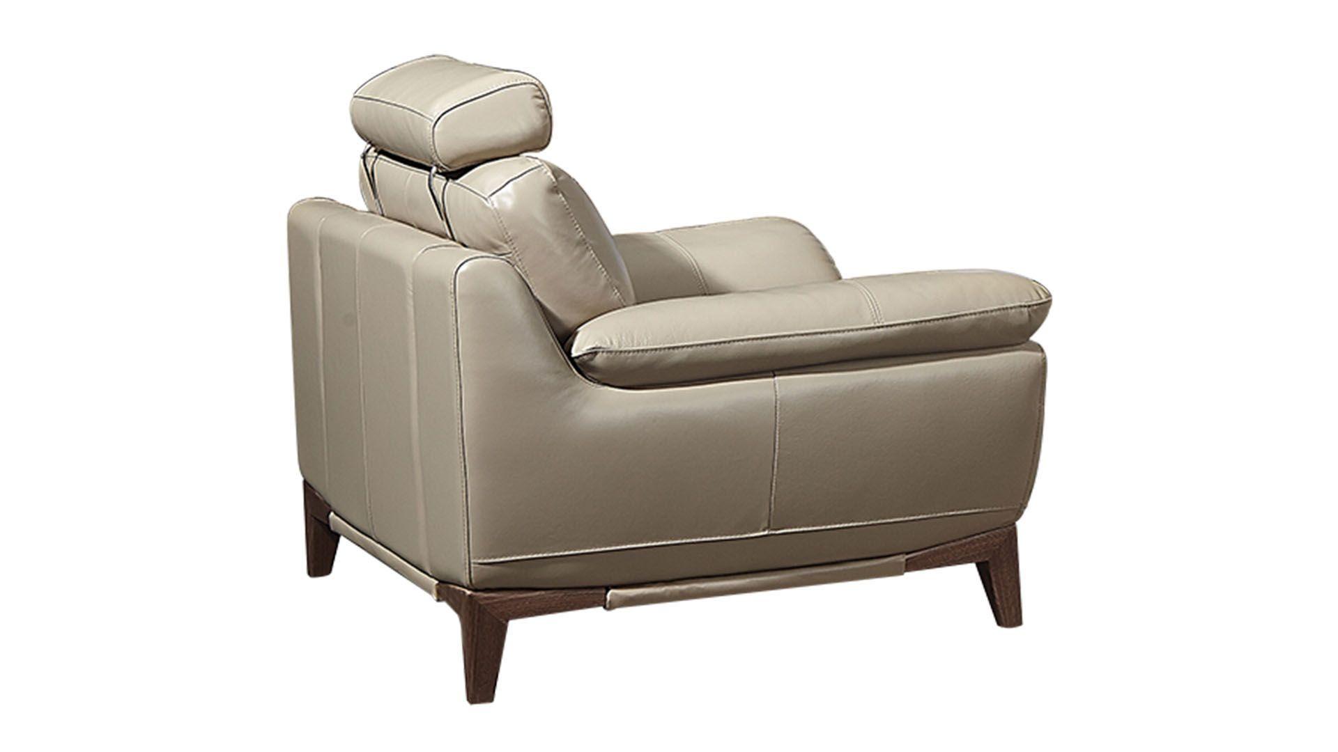 Contemporary, Modern Arm Chair EK028-TAN-CHR EK028-TAN-CHR in Tan Top grain leather