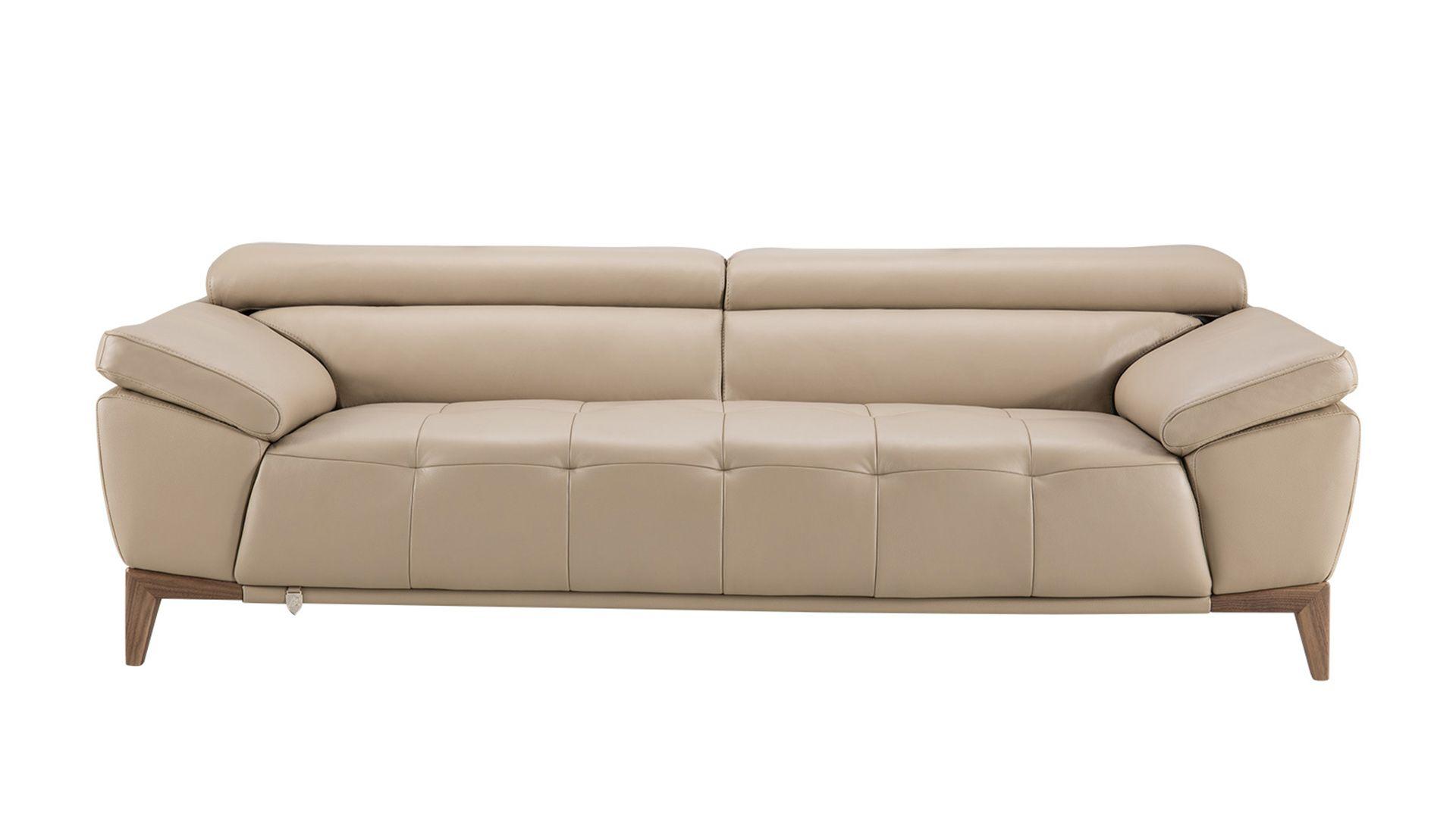 Contemporary, Modern Sofa EK076-TAN-SF EK076-TAN-SF in Tan Italian Leather