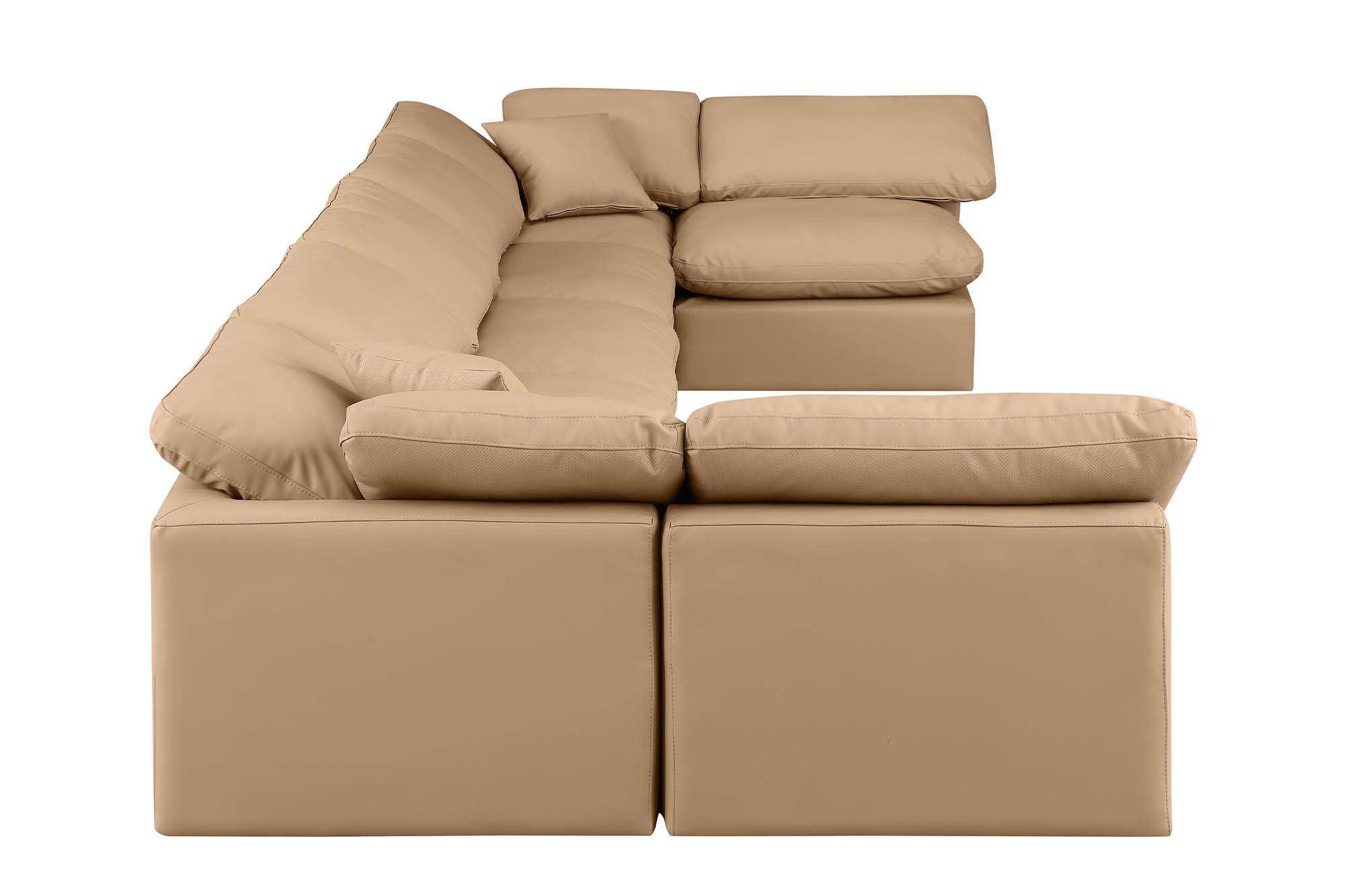 

        
Meridian Furniture INDULGE 146Tan-Sec7B Modular Sectional Sofa Tan Faux Leather 094308315638
