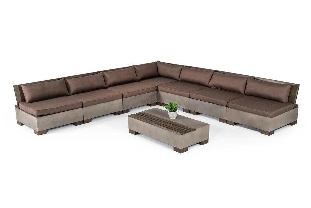 

    
Tan Modular Large Sectional Sofa Set w/ Coffee Table by VIG Delaware VGLB-RIVI-RECT-SET
