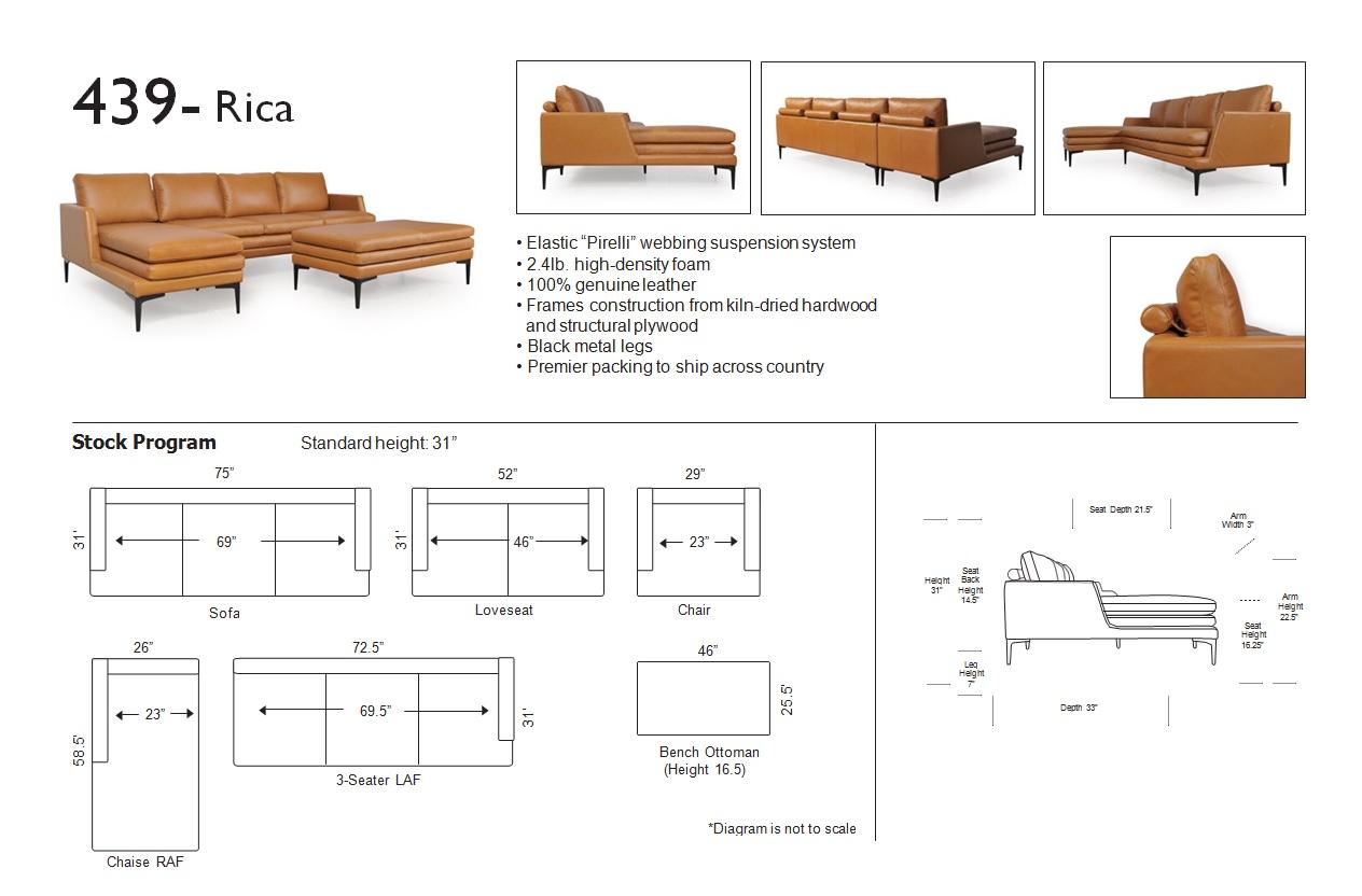 

                    
Buy Tan Top Grain Leather Sectional Sofa 439 Rica Moroni Modern Contemporary
