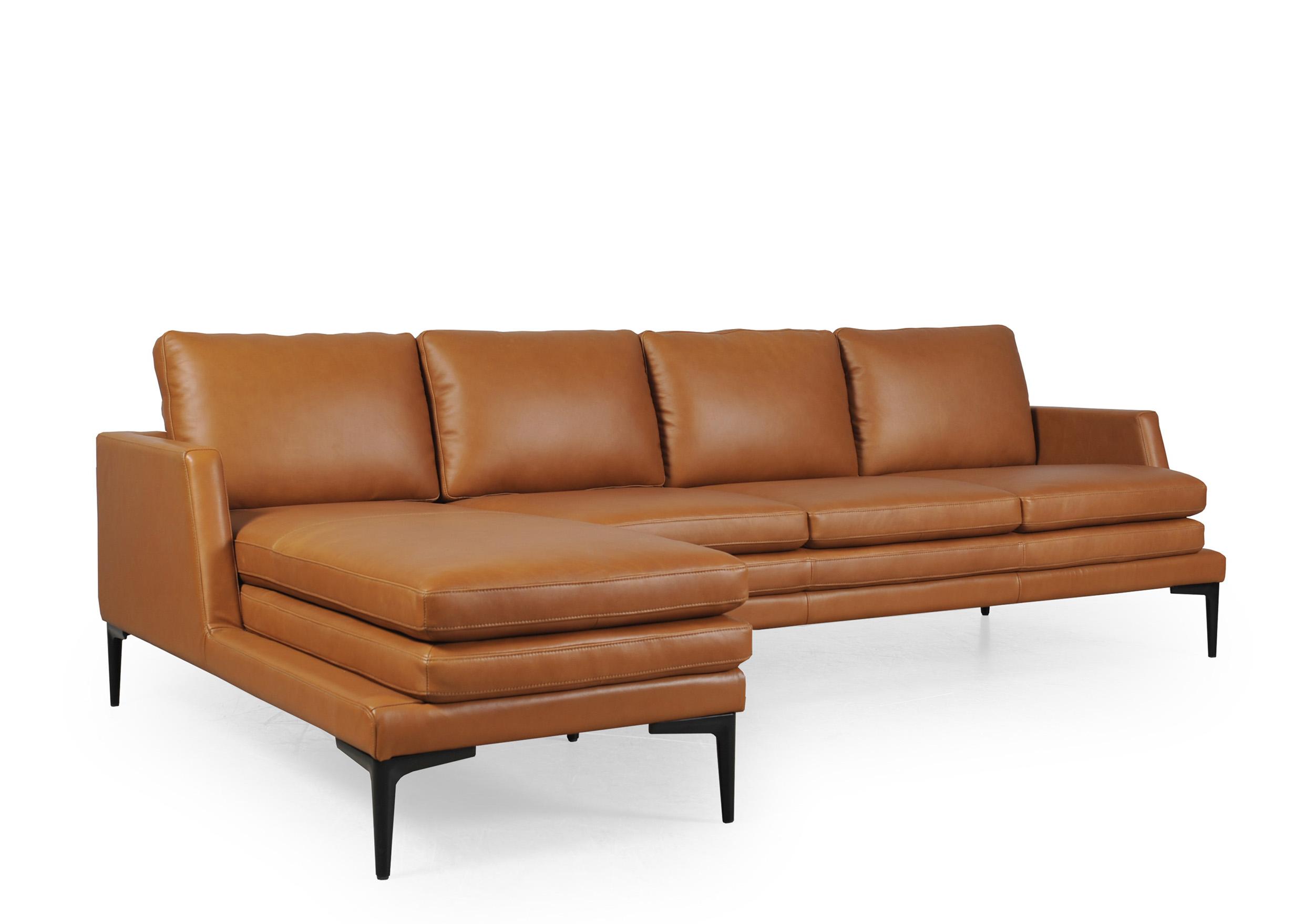 Contemporary, Modern Sectional Sofa 439 Rica 439SCBS1961 in Tan Top grain leather